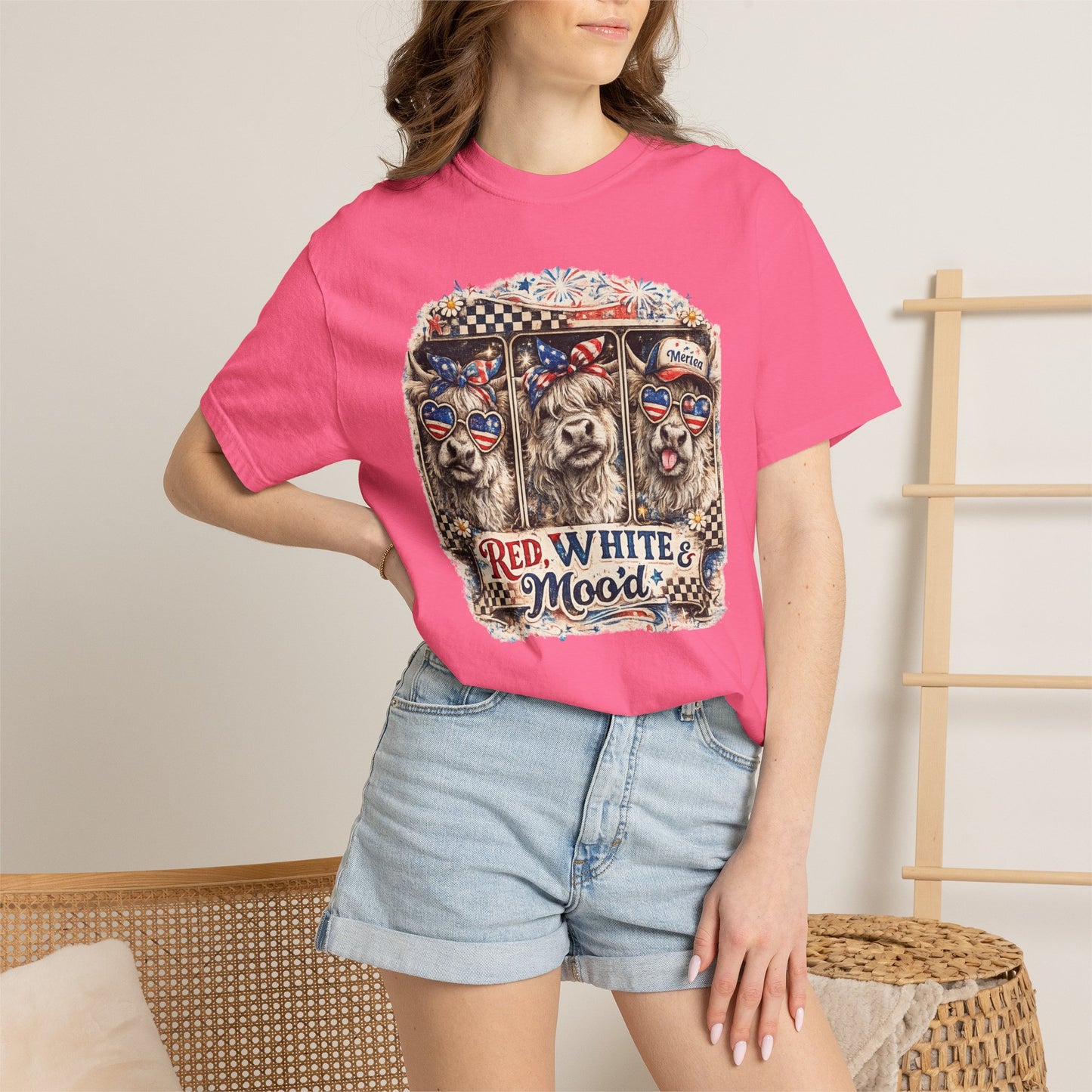 Patriotic Dogs "Red, White & Moo-d" T-Shirt