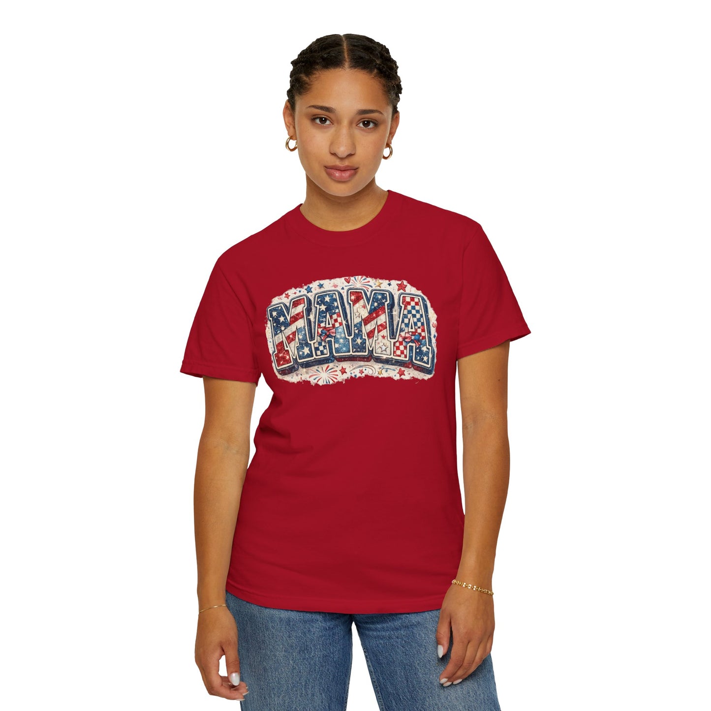 Mama Patriotic T-Shirt — Red White Blue Americana Graphic Tee