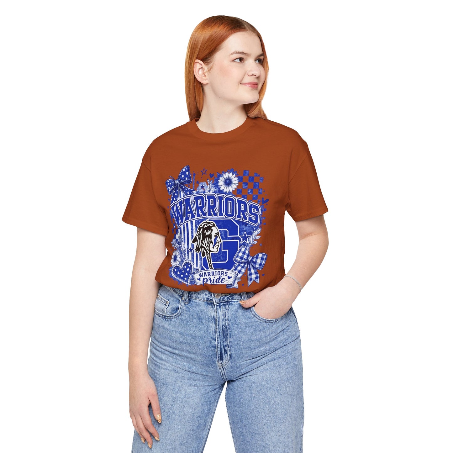 Warriors Pride Graphic Tee — School Spirit Warrior Mascot T-Shirt