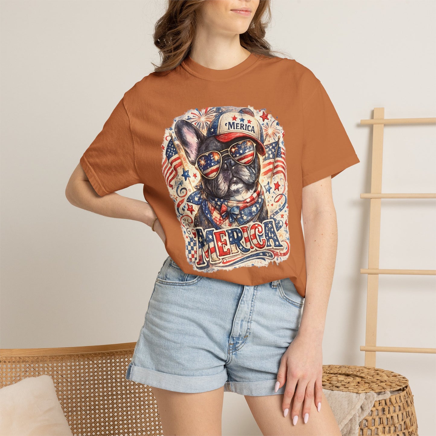 'Merica Patriotic French Bulldog T-Shirt
