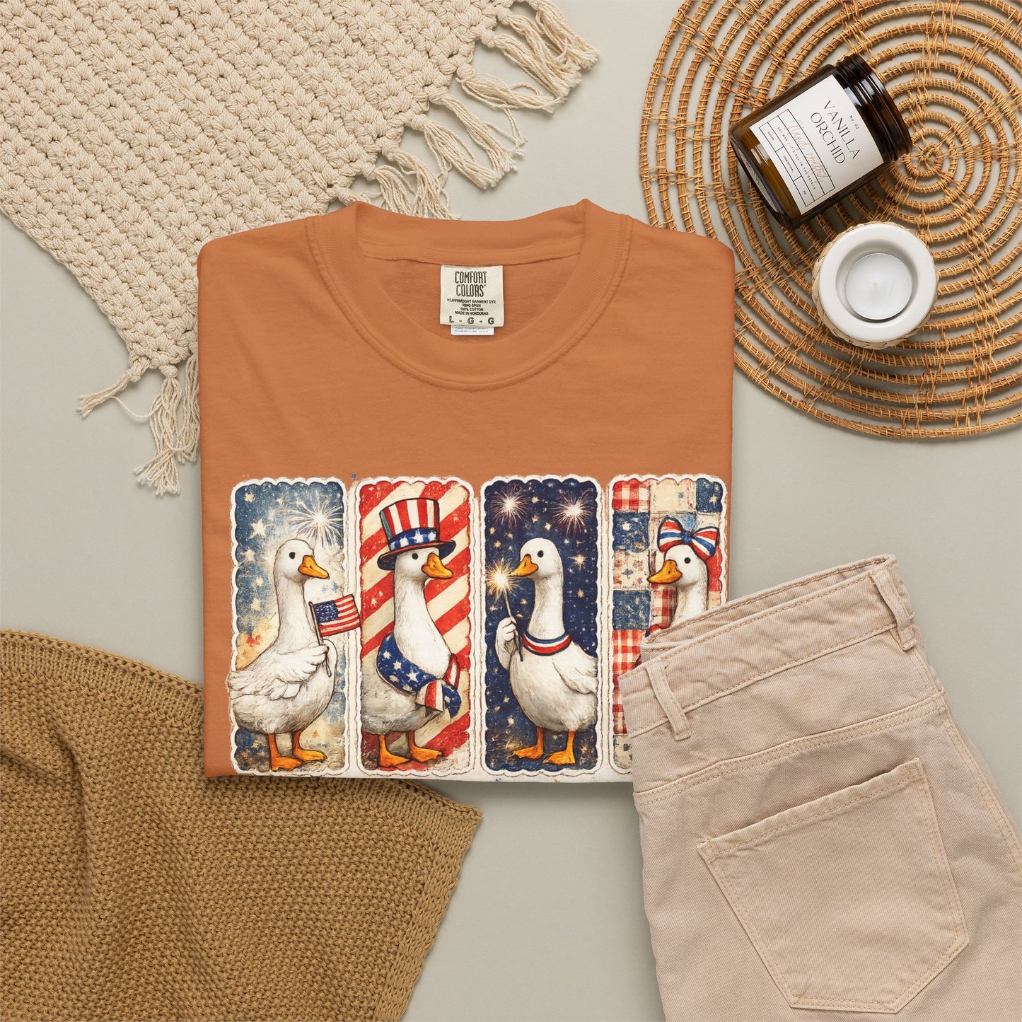 Patriotic Goose T-Shirt — "Just a patriotic goose" Americana Tee