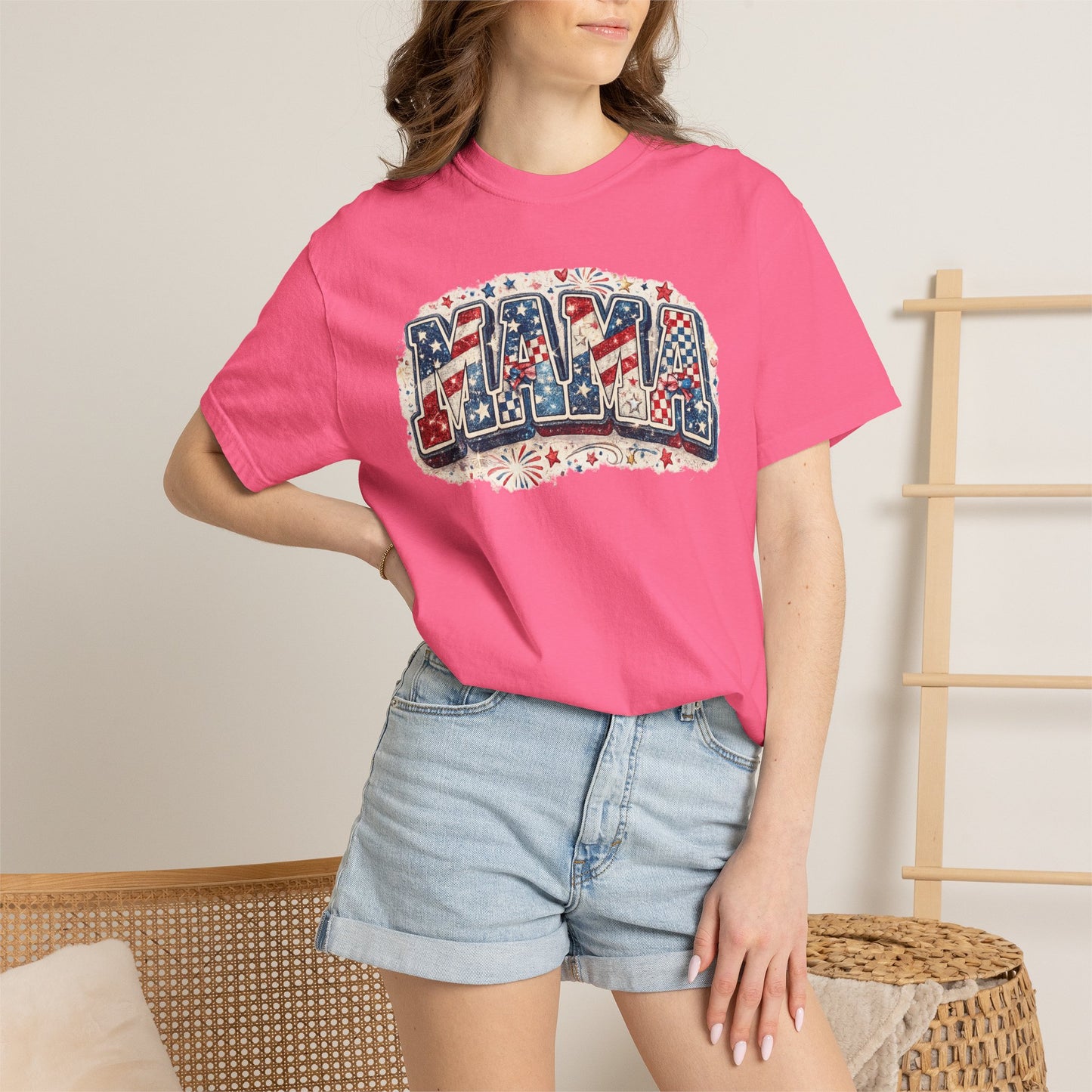 Mama Patriotic T-Shirt — Red White Blue Americana Graphic Tee