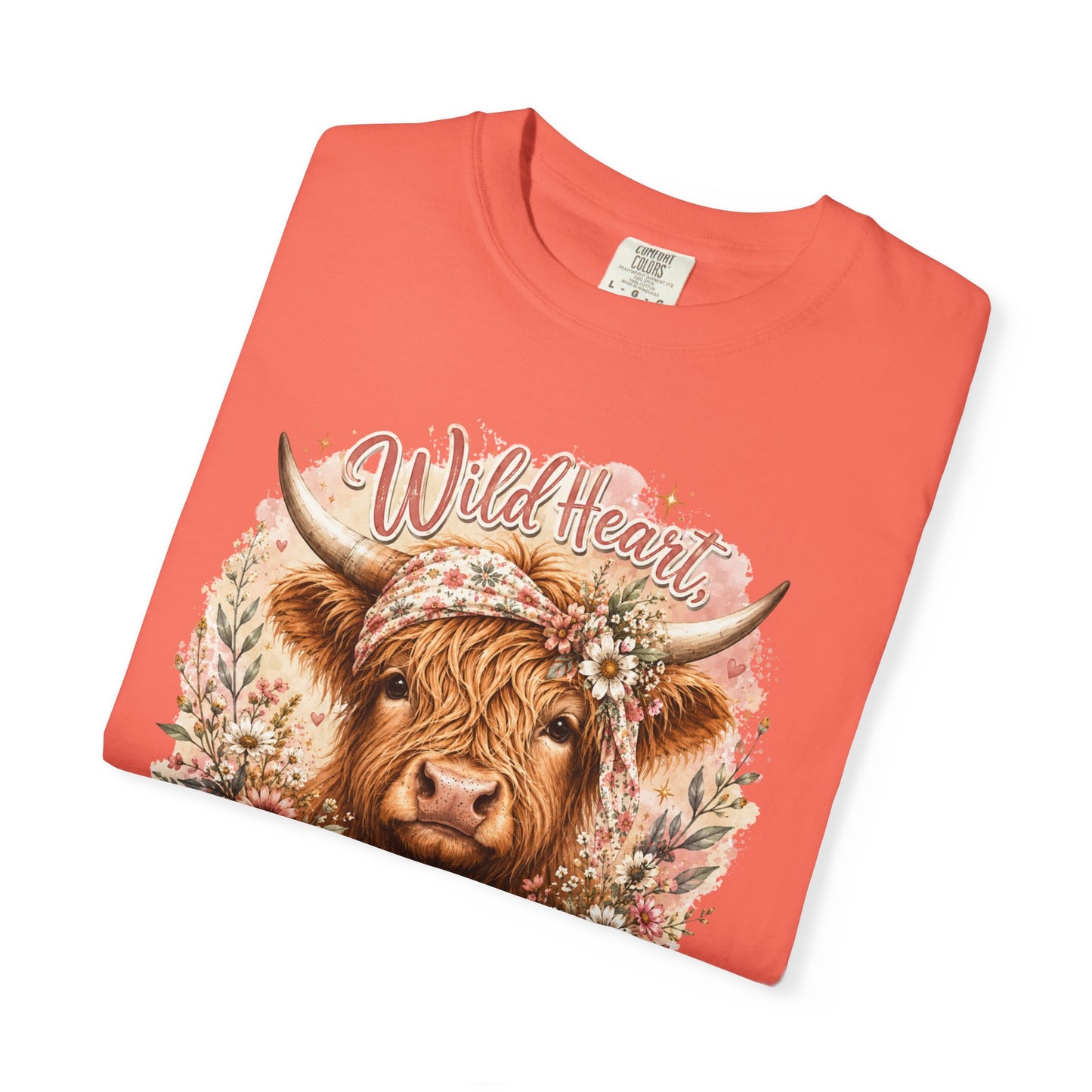 T-Shirt — “Wild Heart, Soft Soul” Highland Cow Graphic Tee