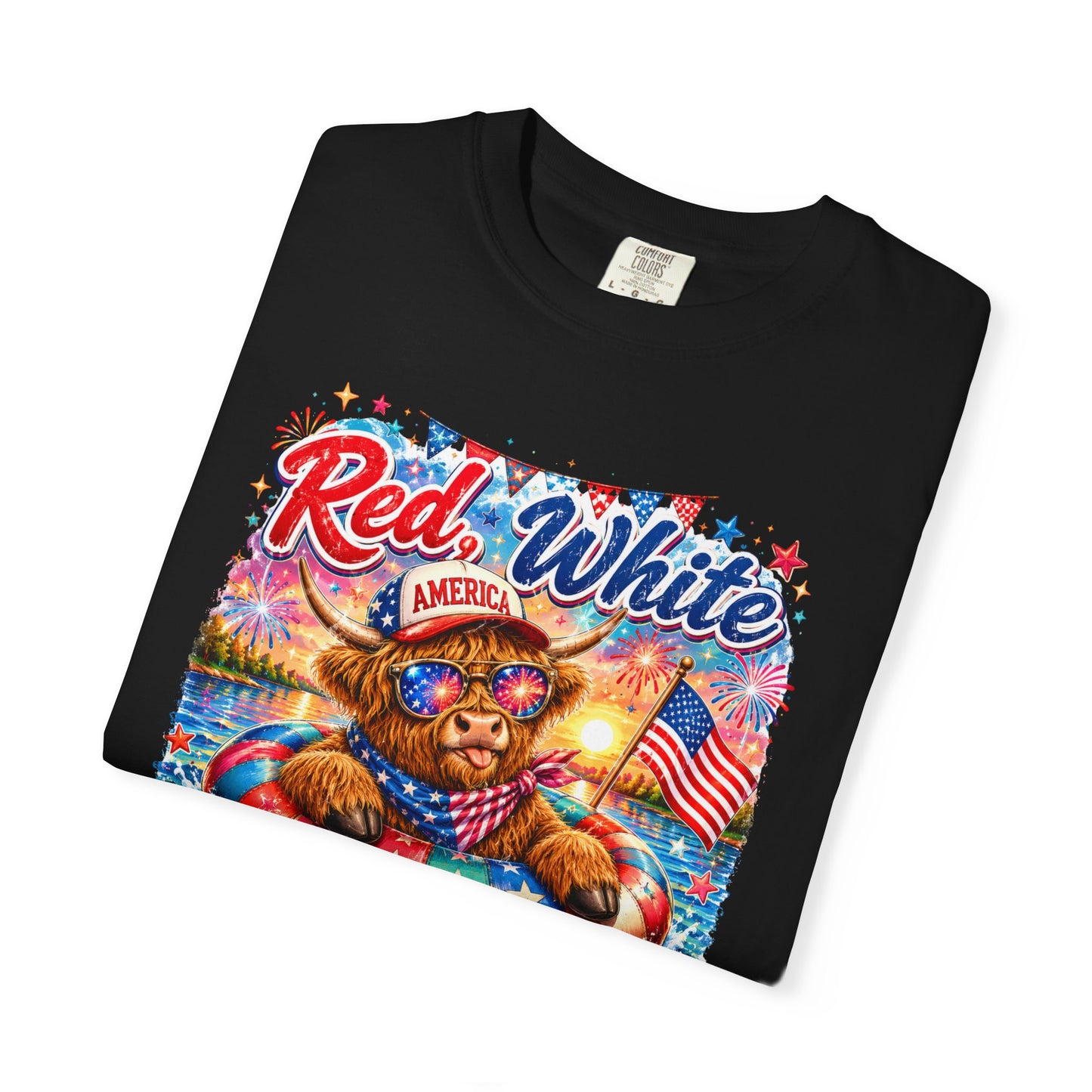 Red, White & Summer Nights T-Shirt — Patriotic Fourth of July Bear Graphic Tee