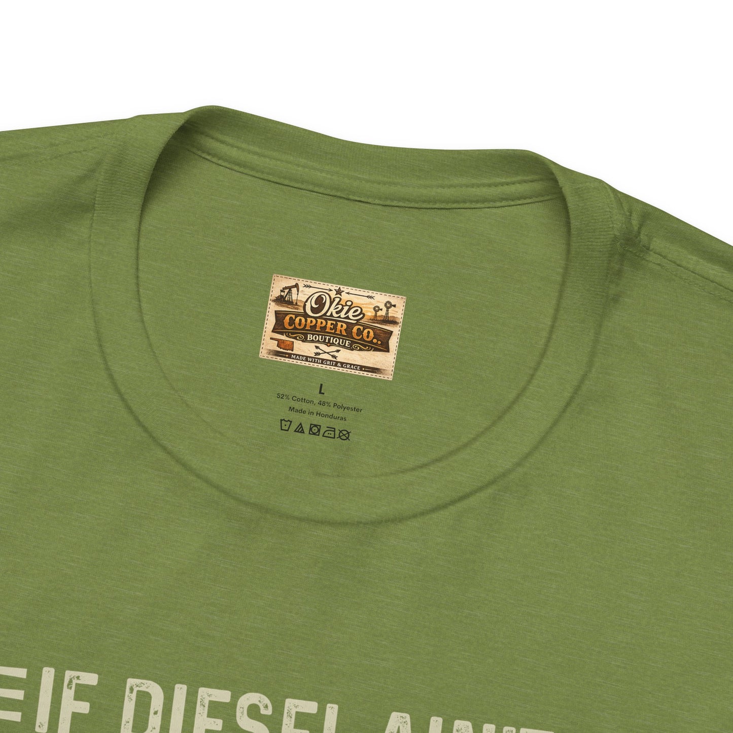 Trucker Tee — “If Diesel Ain’t Burnin’ Then I Ain’t Oearnin’” Vintage Semi Truck Shirt
