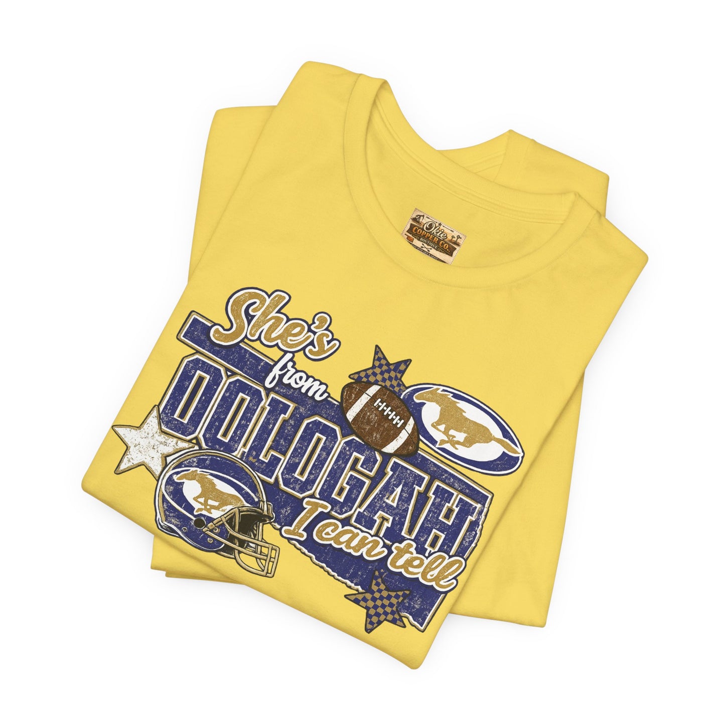 Oologah Team Tee — "Stay from Oologah Teamster" Vintage Football Graphic T-Shirt