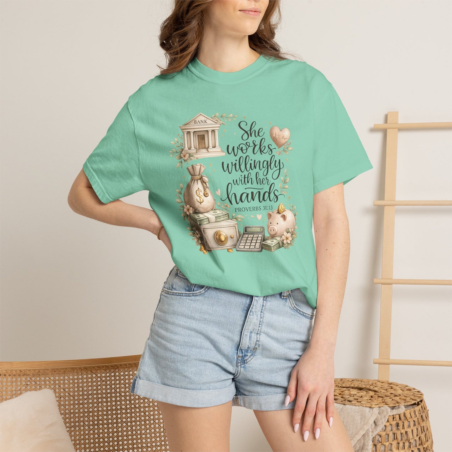 She Works Willingly With Her Hands T-Shirt — Banker