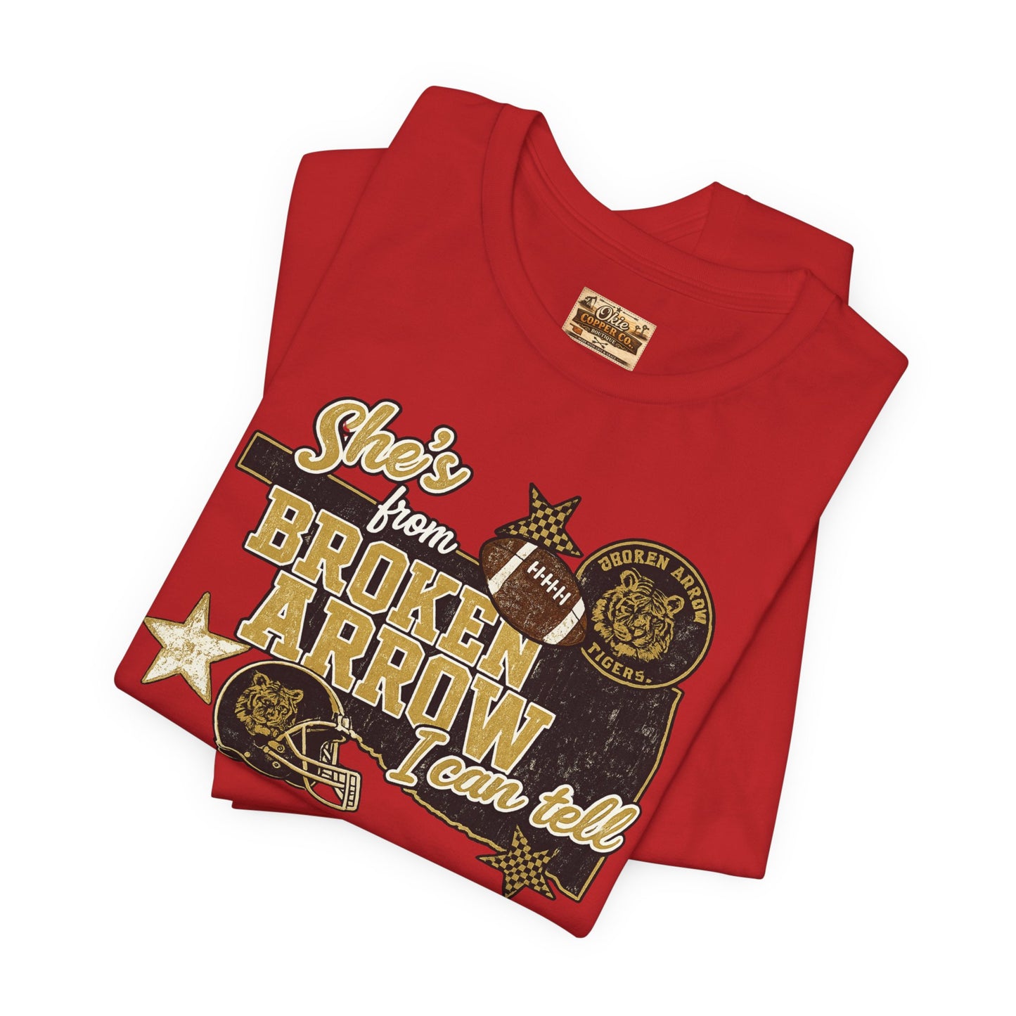 Broken Arrow Oklahoma Retro Graphic Tee — "Stars From Broken Arrow" Vintage Style T‑Shirt