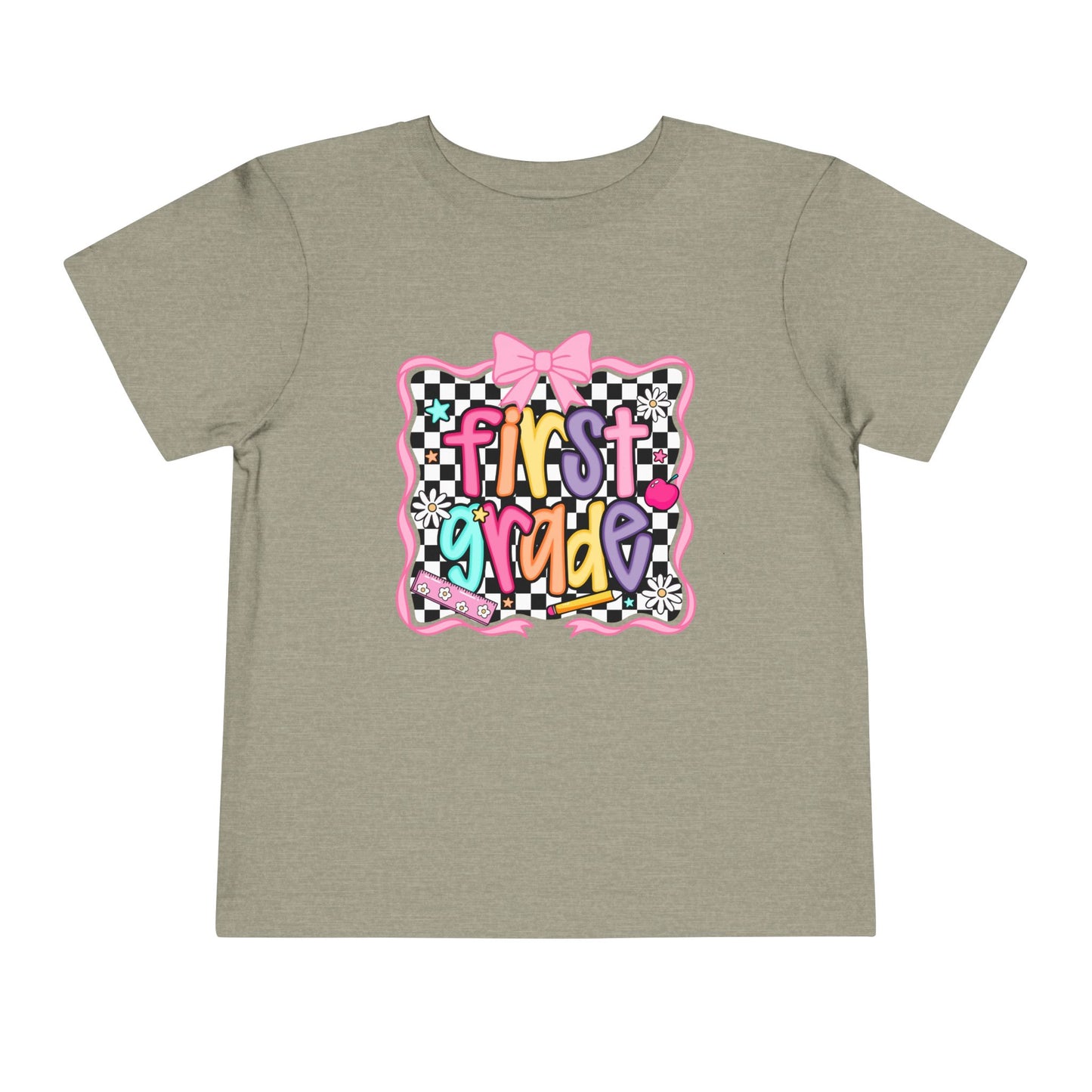First Grade Toddler Tee — Colorful Back-to-School Graphic Shirt