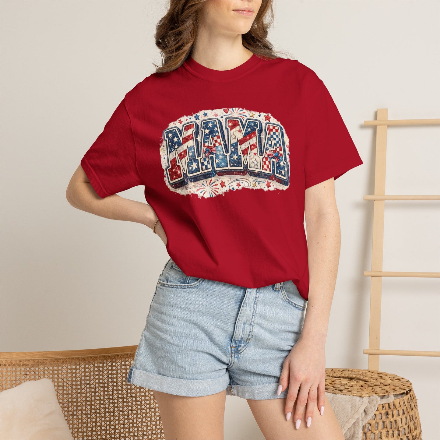 Mama Patriotic T-Shirt — Red White Blue Americana Graphic Tee