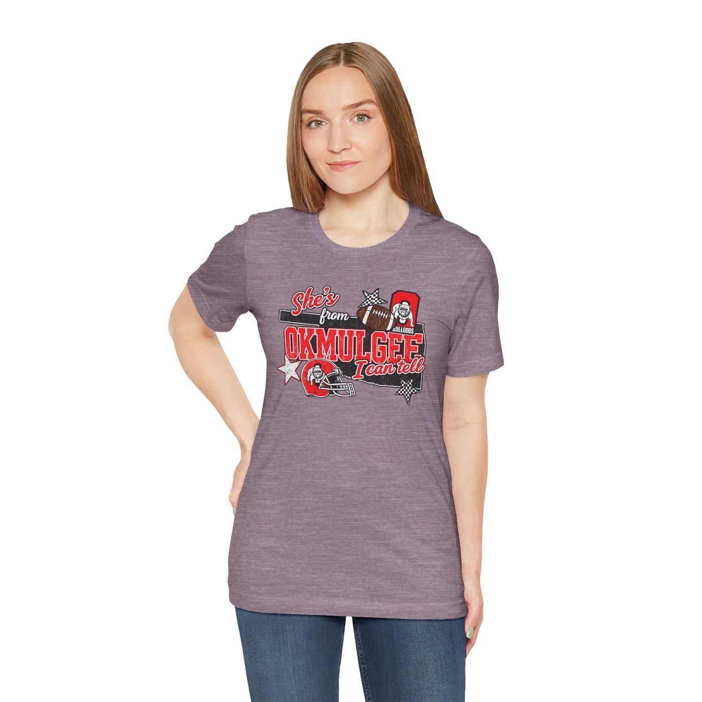 Okmulgee Cardinals Football Tee — She’s From Okmulgee Design