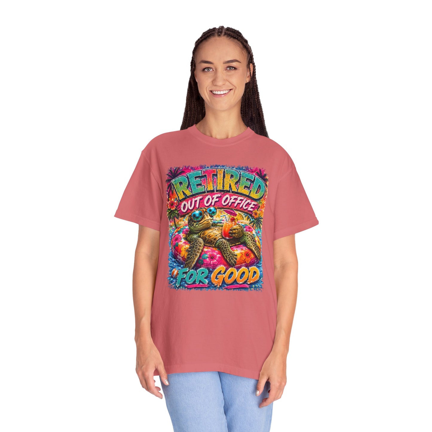 Retired Out of Office For Good T-Shirt — Funny Retirement Turtle Tee