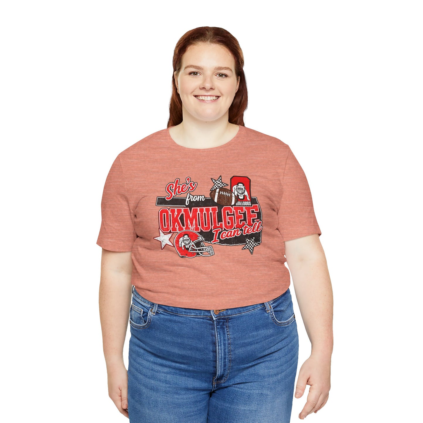 Okmulgee Cardinals Football Tee — She’s From Okmulgee Design