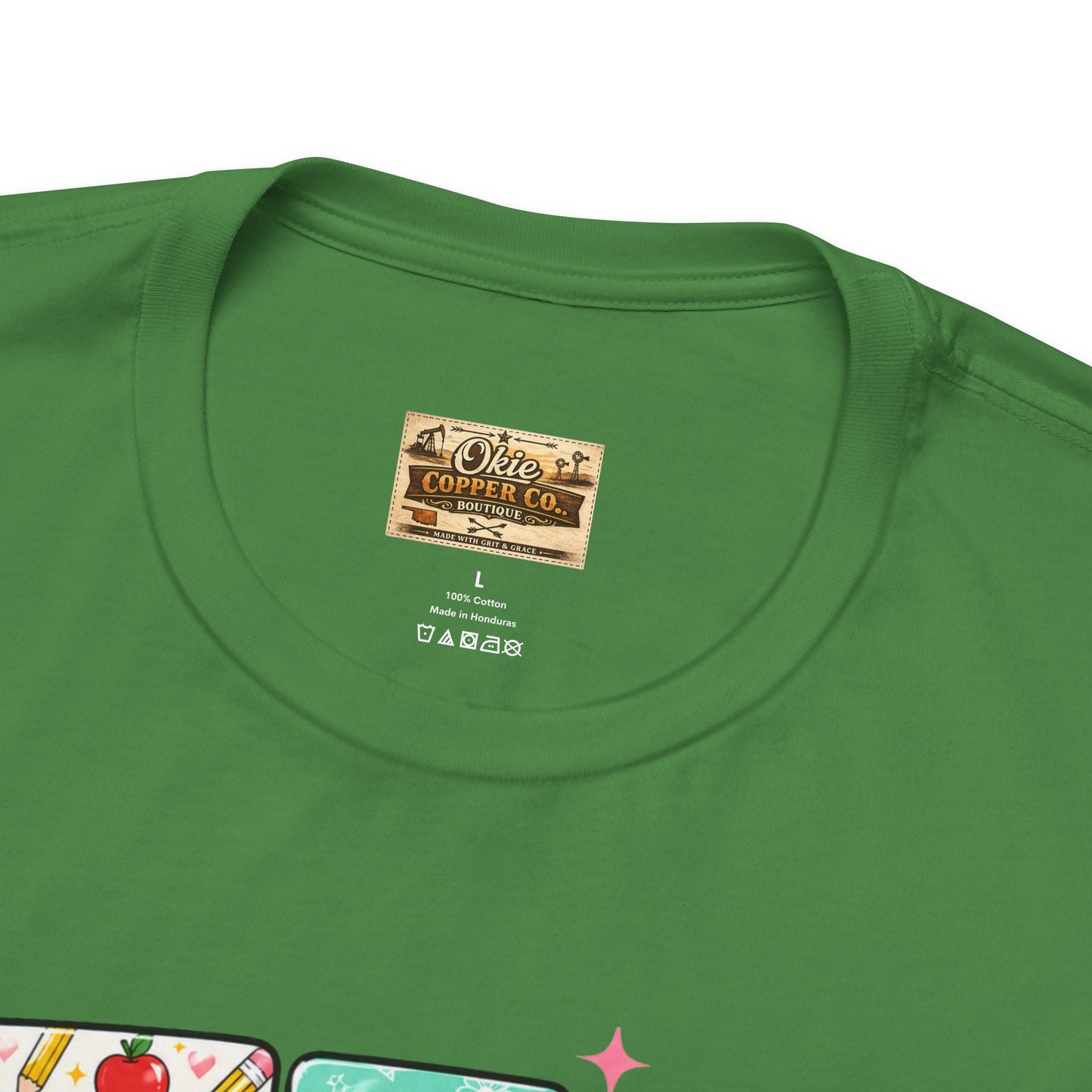 Teacher Floral Bow T-Shirt — Cute 'Teach er' Colorful School Shirt for Teachers