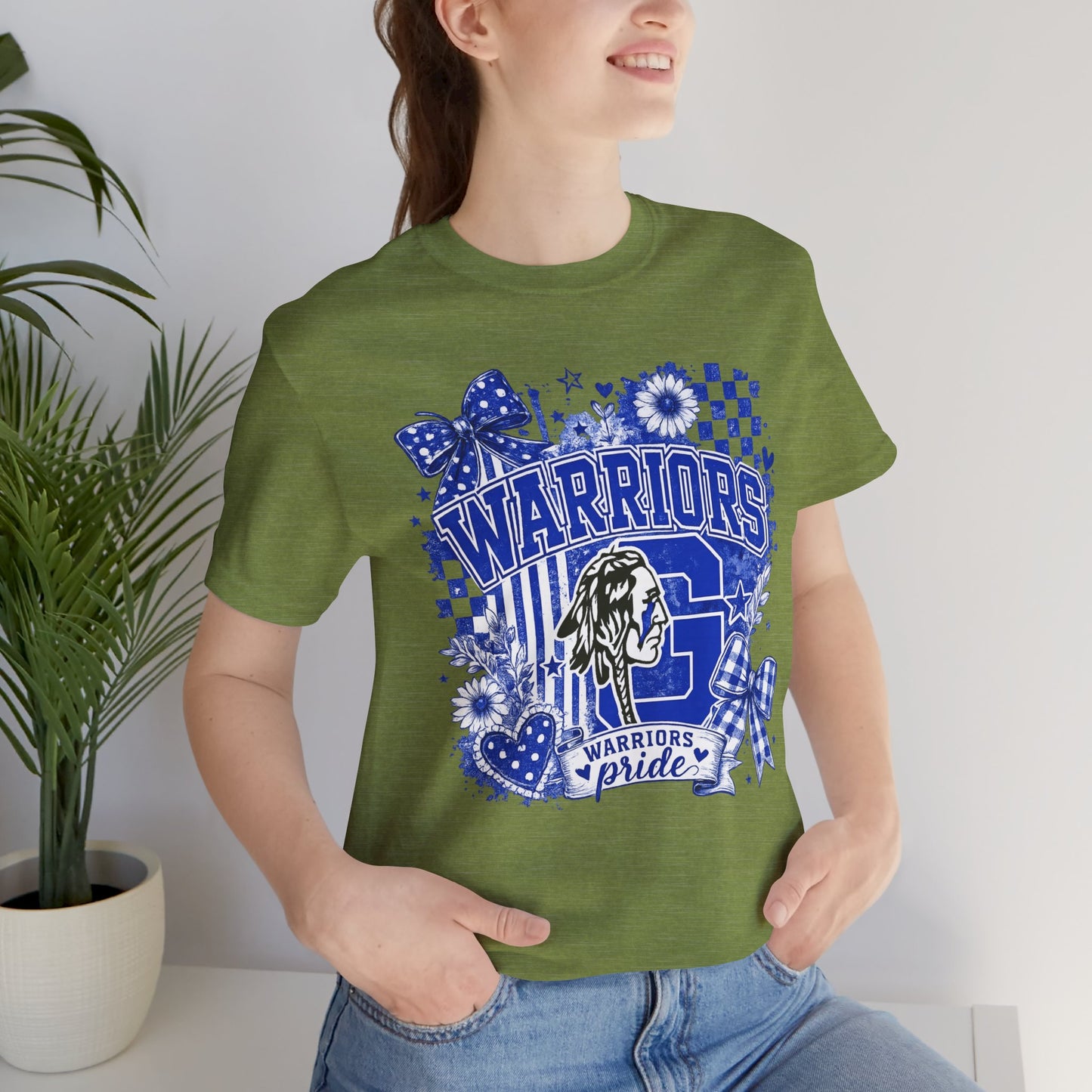 Warriors Pride Graphic Tee — School Spirit Warrior Mascot T-Shirt