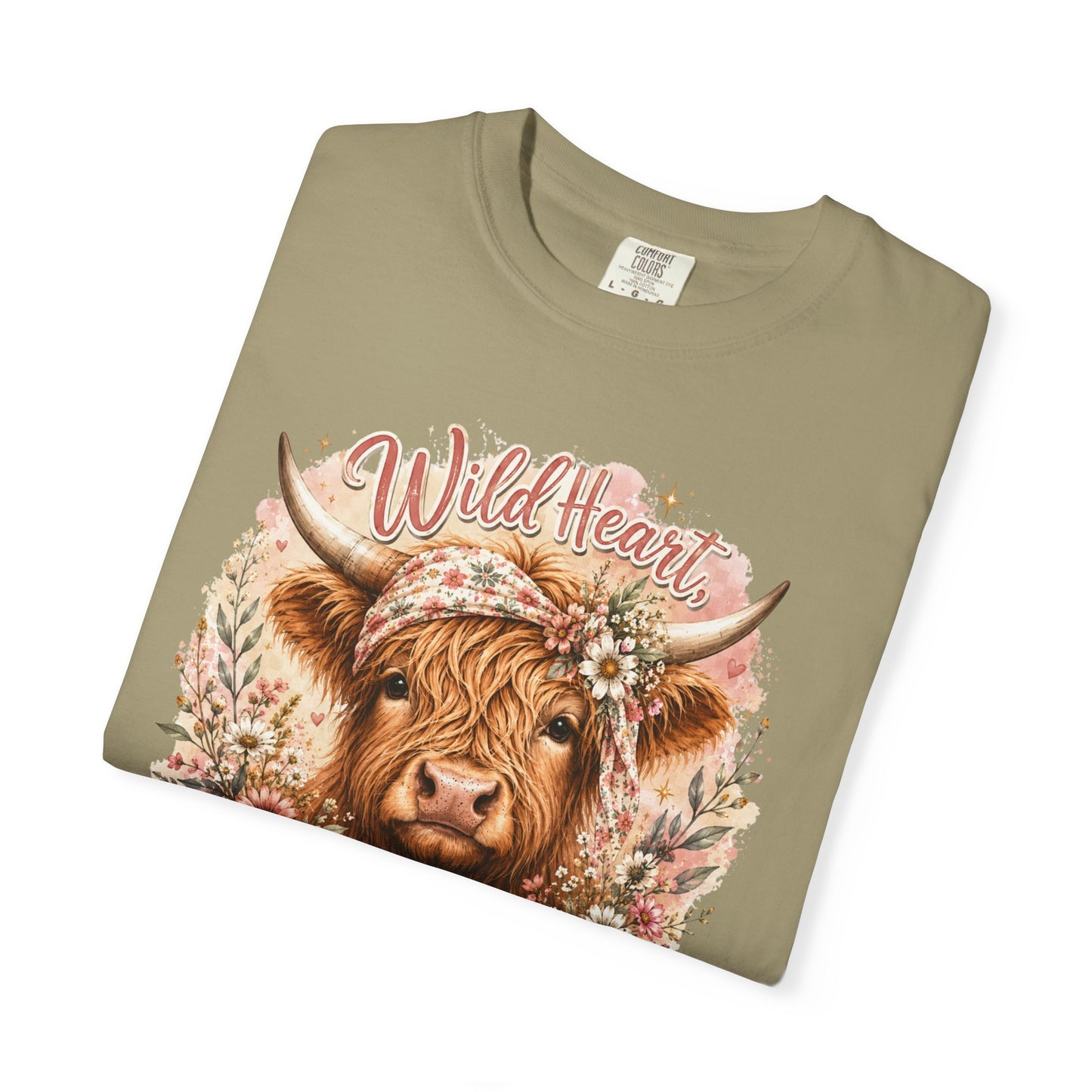 T-Shirt — “Wild Heart, Soft Soul” Highland Cow Graphic Tee