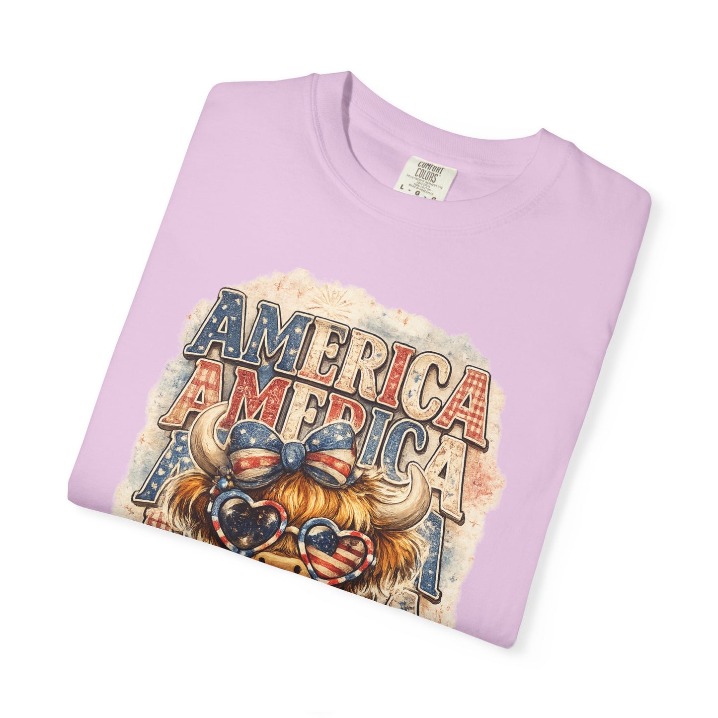 America Bulldog Graphic T-Shirt — "America" "Land of the Free" Patriotic Tee