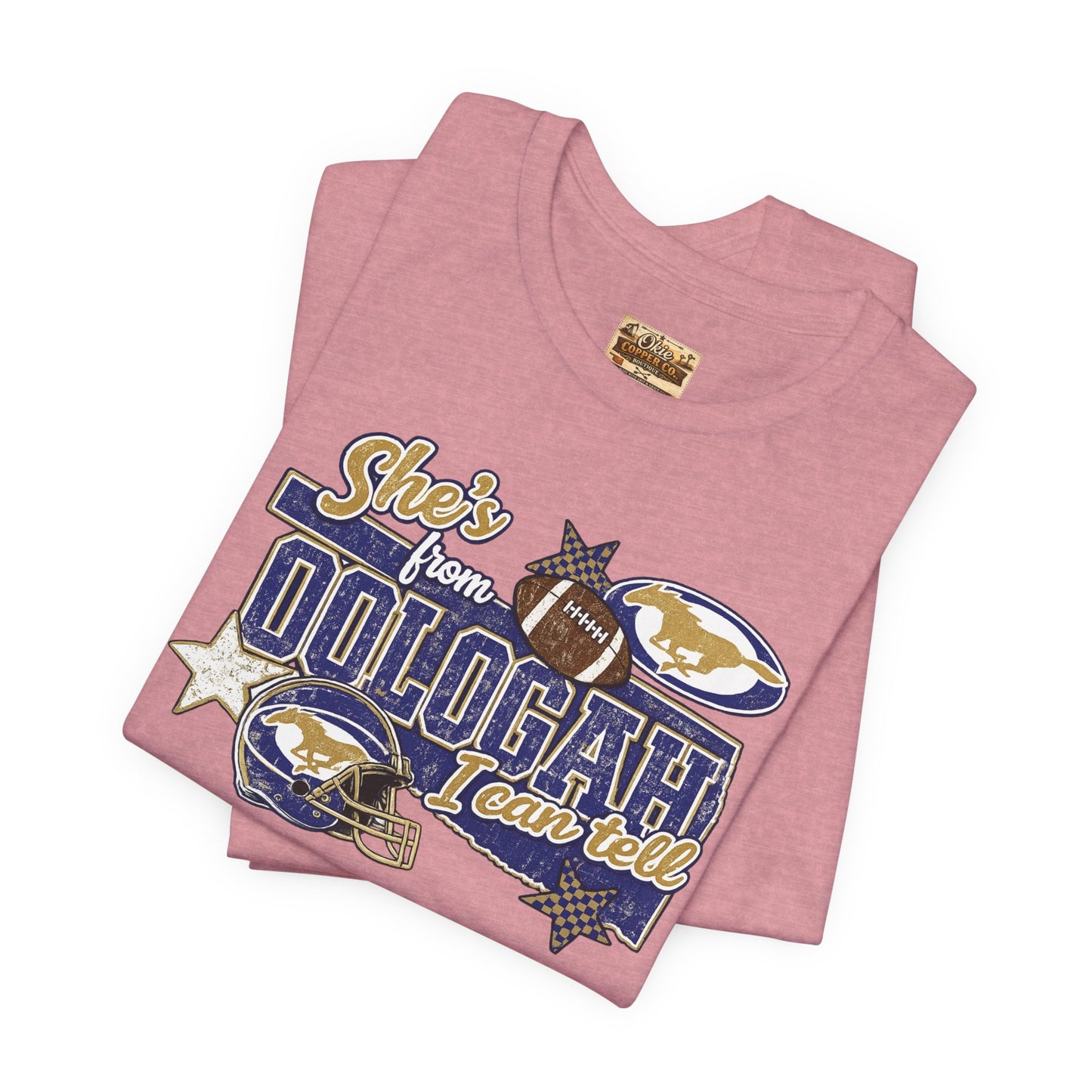 Oologah Team Tee — "Stay from Oologah Teamster" Vintage Football Graphic T-Shirt