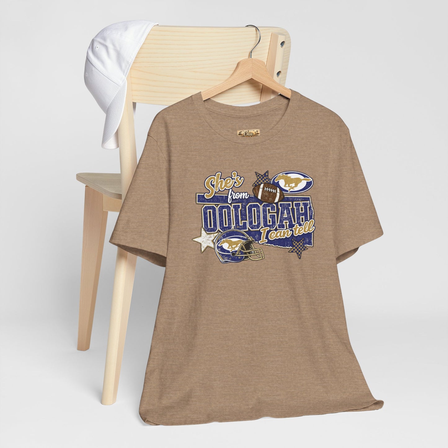 Oologah Team Tee — "Stay from Oologah Teamster" Vintage Football Graphic T-Shirt
