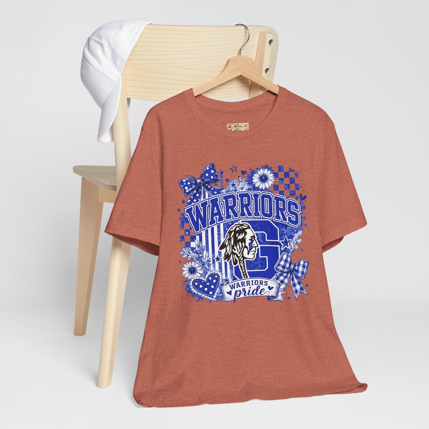 Warriors Pride Graphic Tee — School Spirit Warrior Mascot T-Shirt