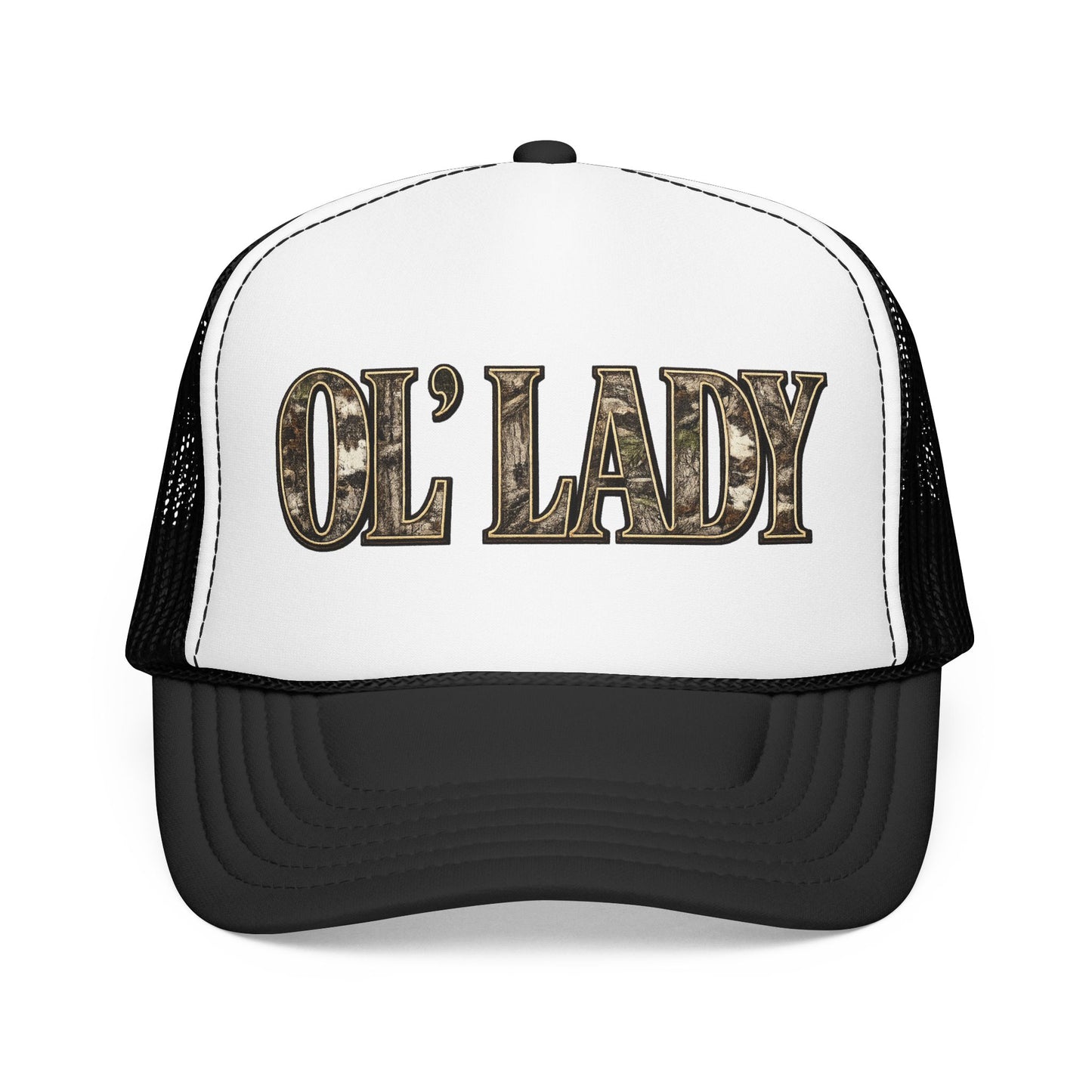 Ol' Lady Trucker Hat — Vintage Rustic Foam Cap for Country Style