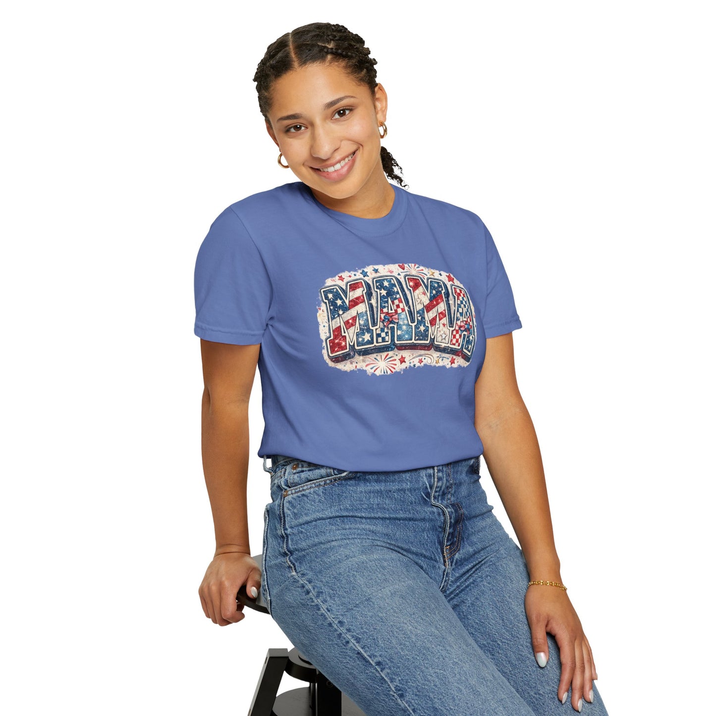 Mama Patriotic T-Shirt — Red White Blue Americana Graphic Tee