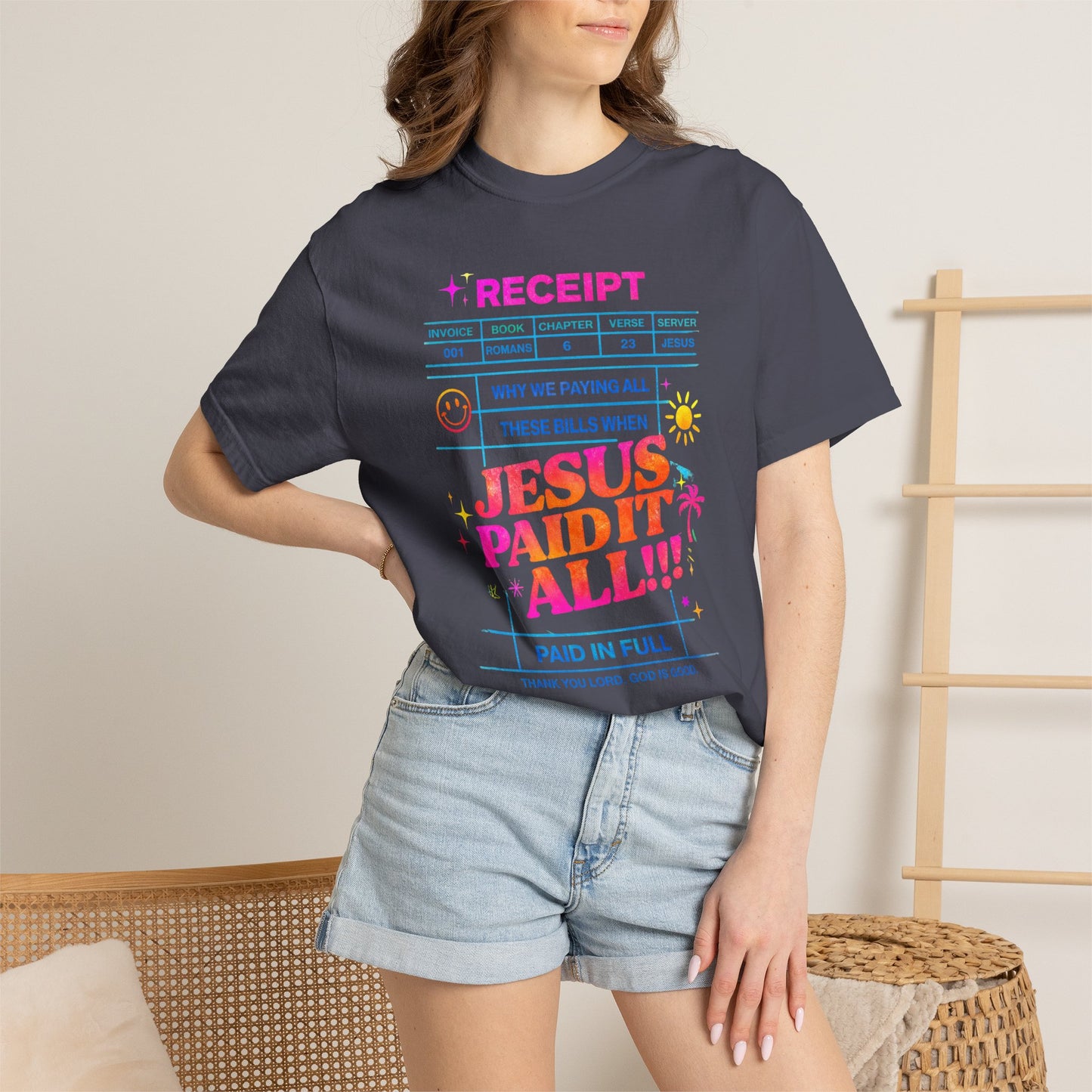 Jesus Paid It All Receipt T-Shirt