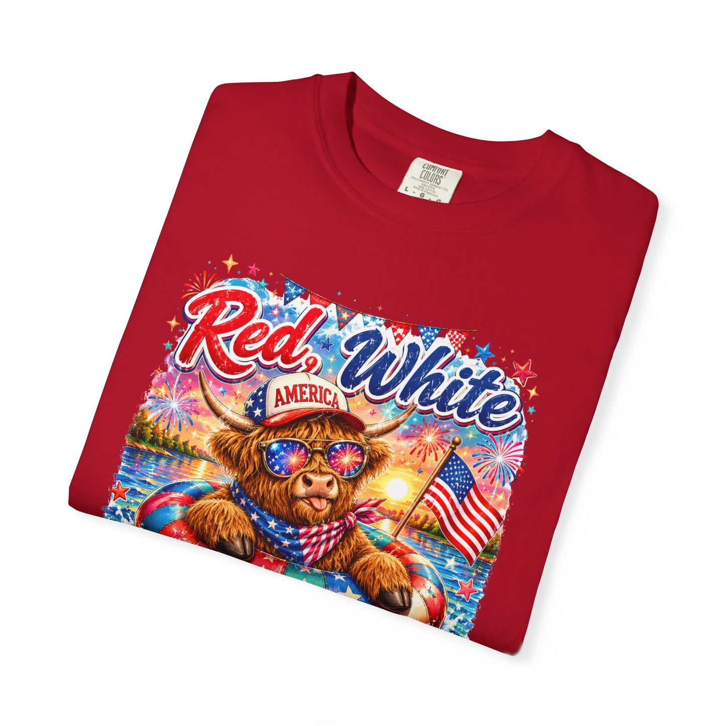 Red, White & Summer Nights T-Shirt — Patriotic Fourth of July Bear Graphic Tee