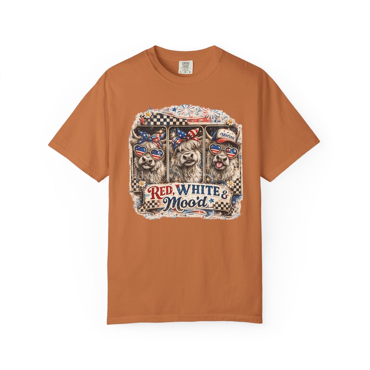 Patriotic Dogs "Red, White & Moo-d" T-Shirt