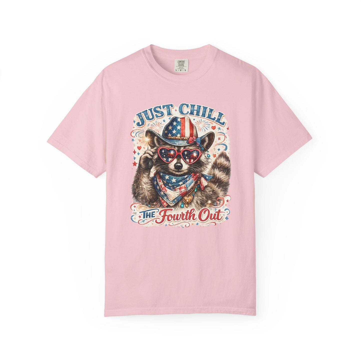 Fourth of July Raccoon T-Shirt — "Just Chill The Fourth Out" Patriotic Tee