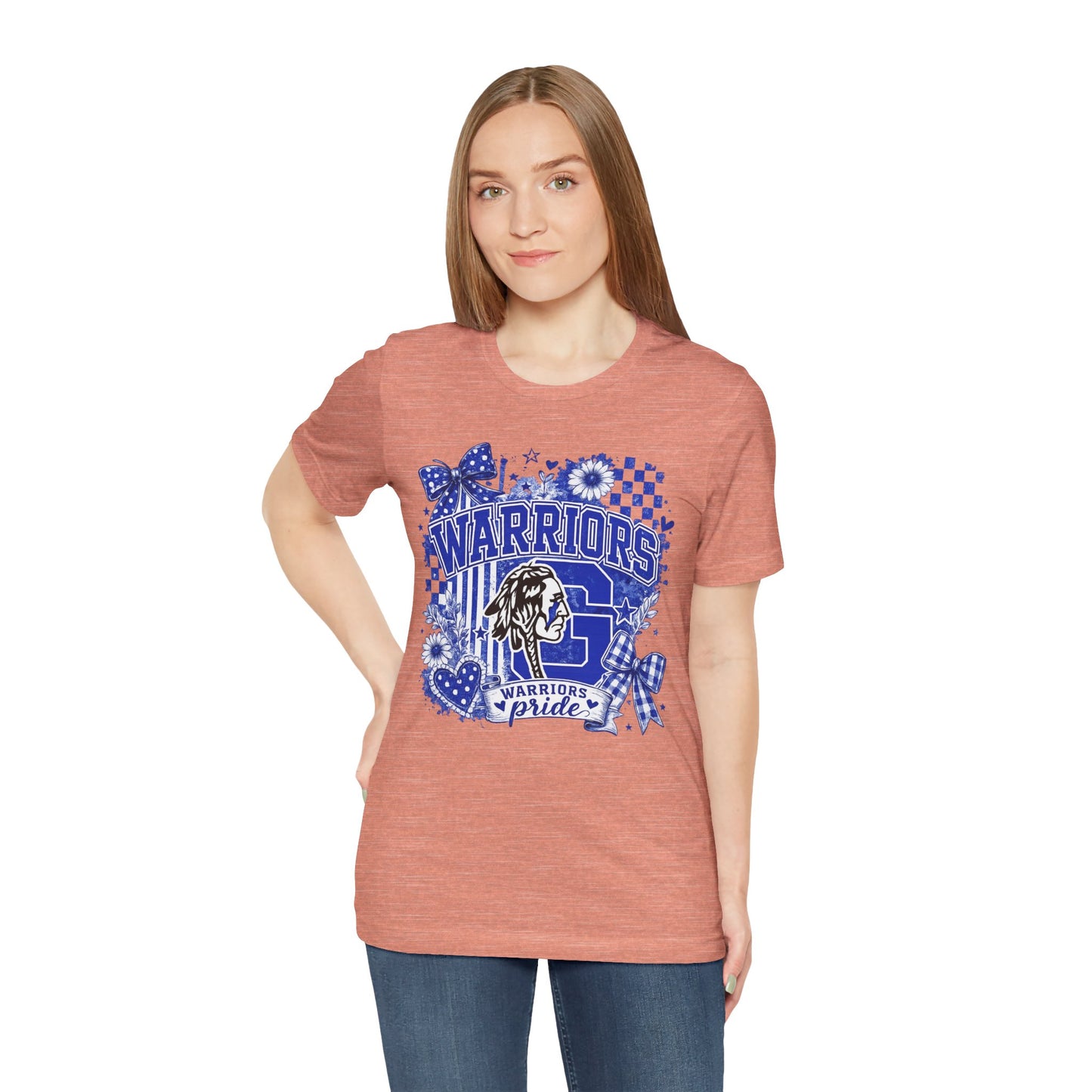 Warriors Pride Graphic Tee — School Spirit Warrior Mascot T-Shirt