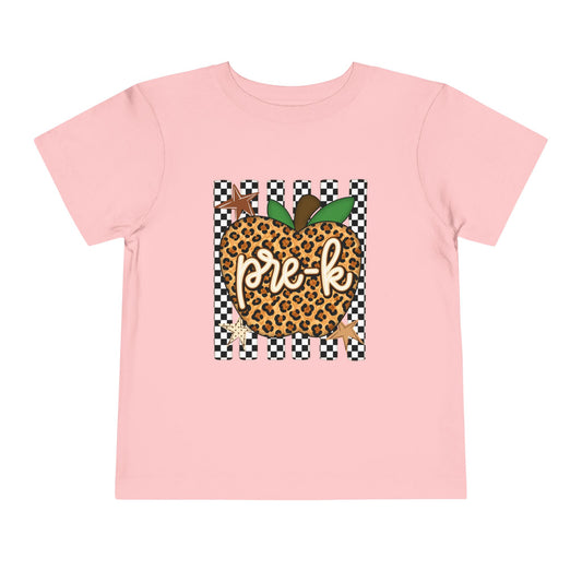 Pre-K Leopard Apple Toddler Tee