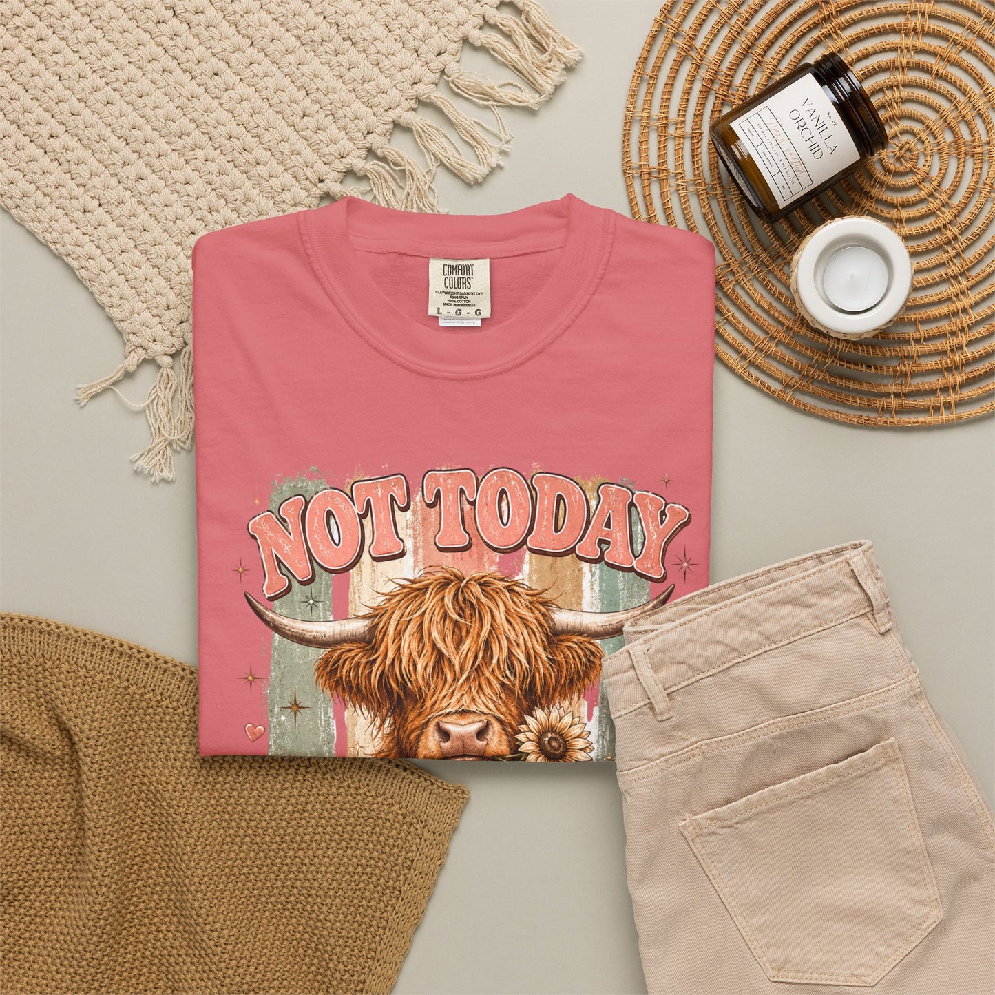 Not Today Heifer T-Shirt — Funny Highland Cow Graphic Tee