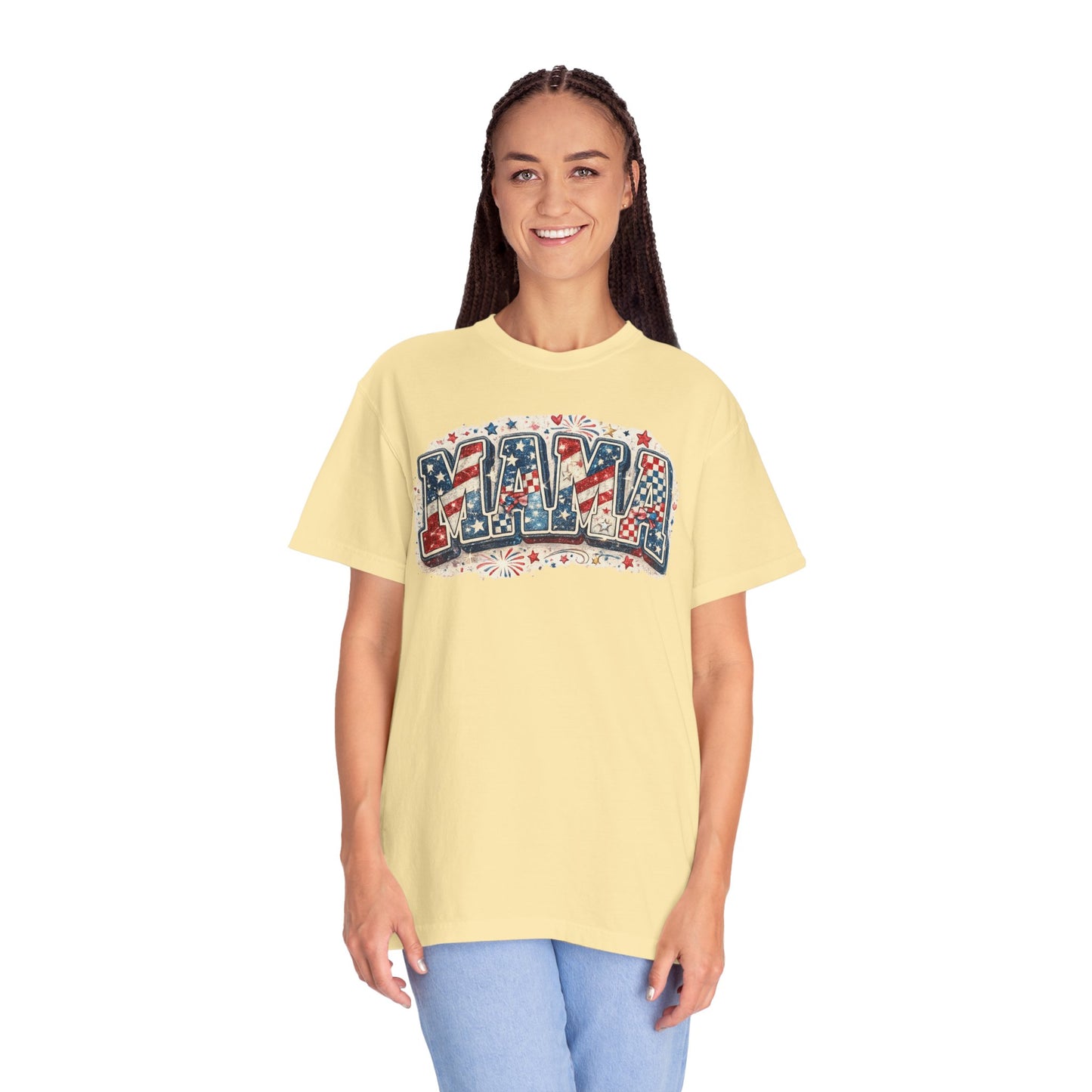 Mama Patriotic T-Shirt — Red White Blue Americana Graphic Tee