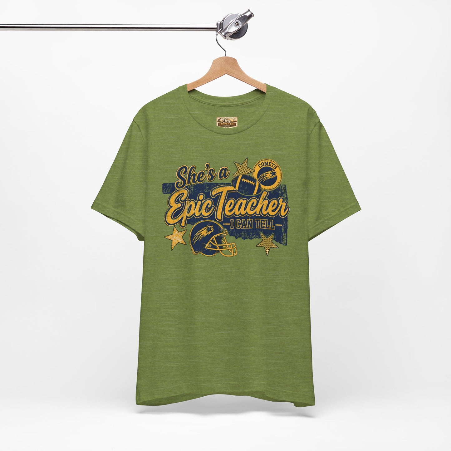 Epic Teacher Football T-Shirt — "She's a Epic Teacher" Coach & School Spirit Tee