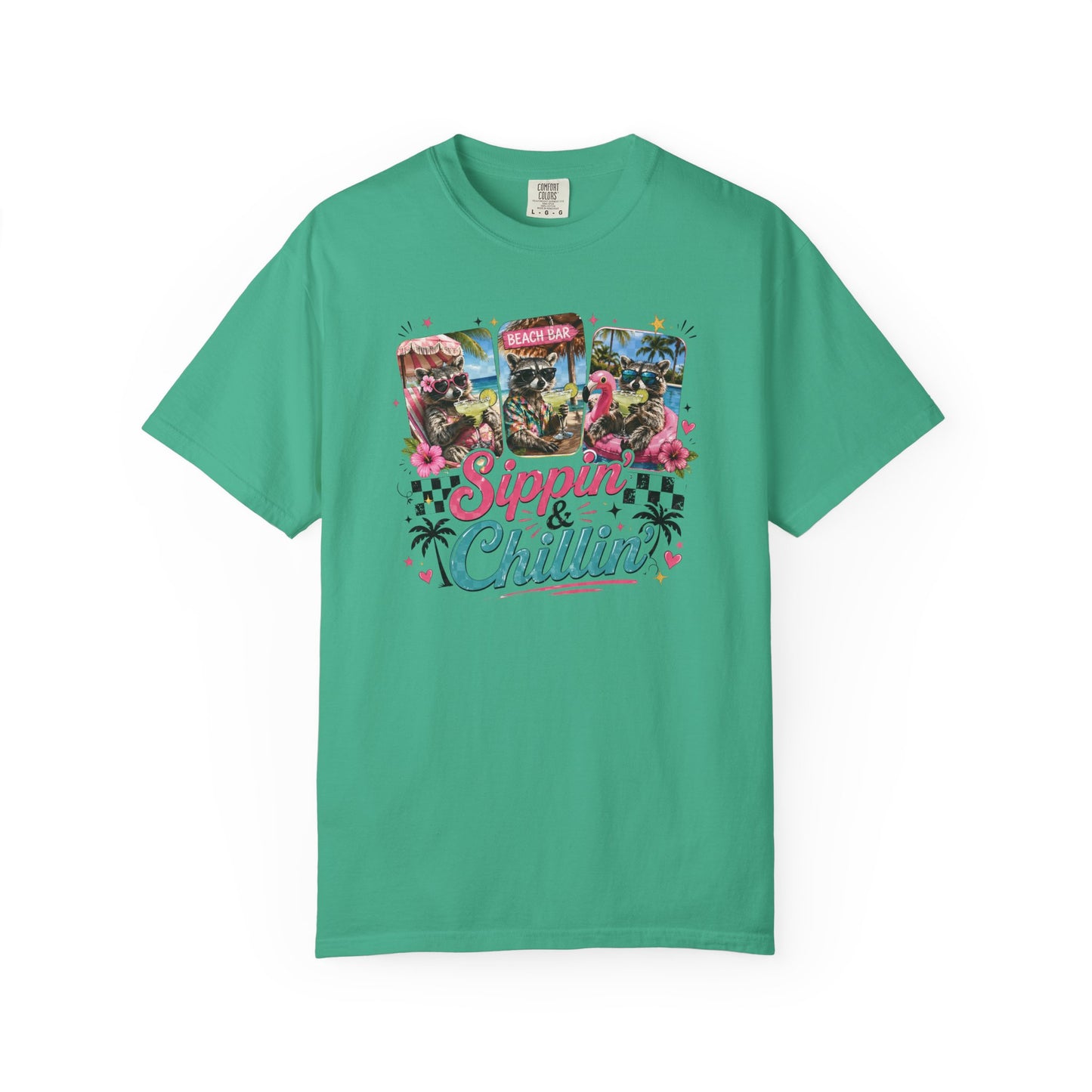 Sippin' & Chillin' T-Shirt — Retro Tropical Drink Graphic Tee