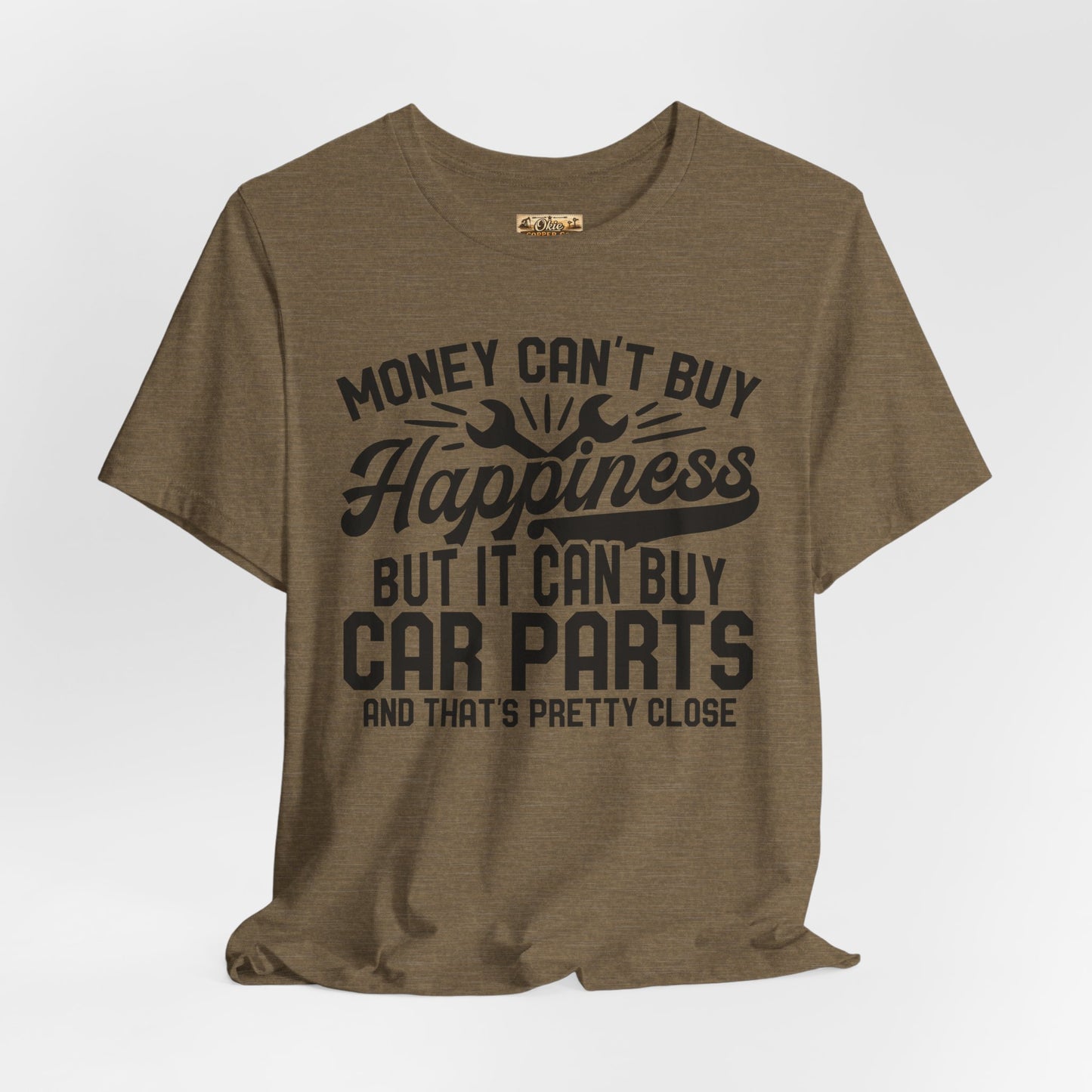 Car Parts Funny Tee — "Money Can't Buy Happiness But It Can Buy Car Parts" T-Shirt