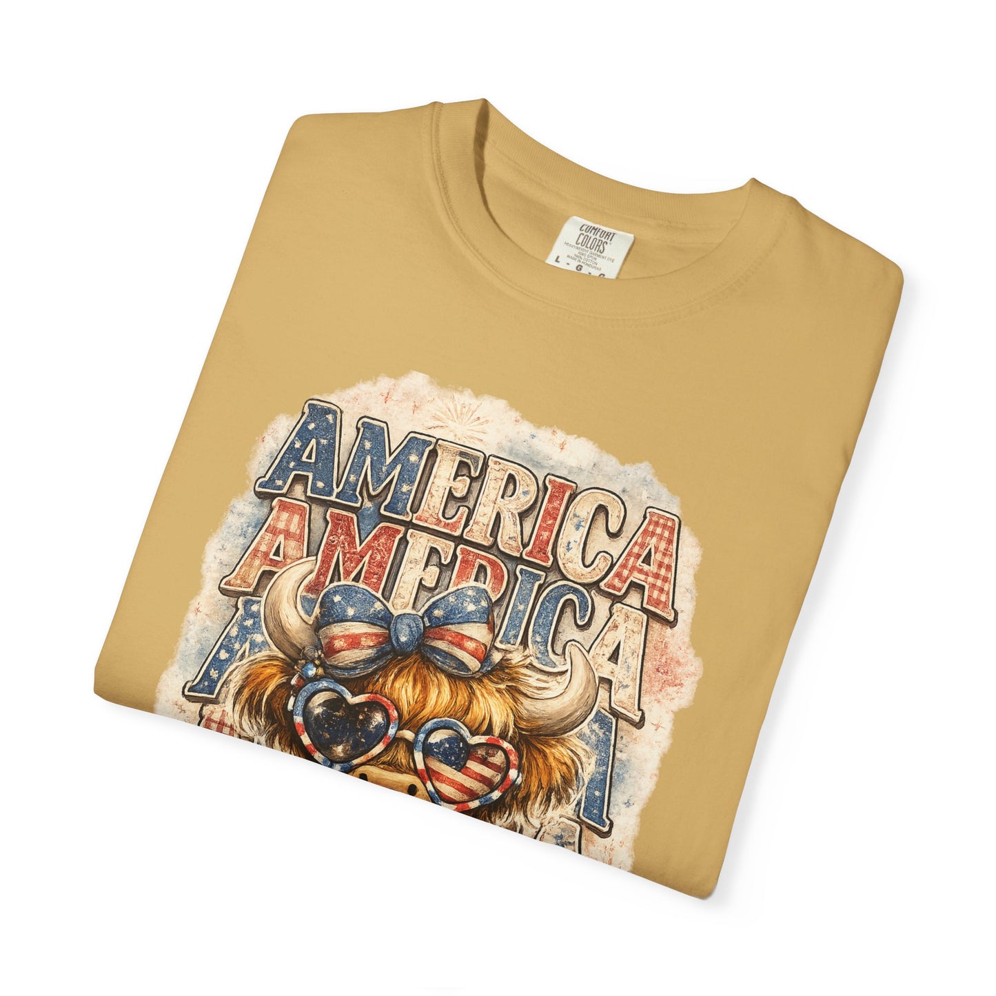 America Bulldog Graphic T-Shirt — "America" "Land of the Free" Patriotic Tee