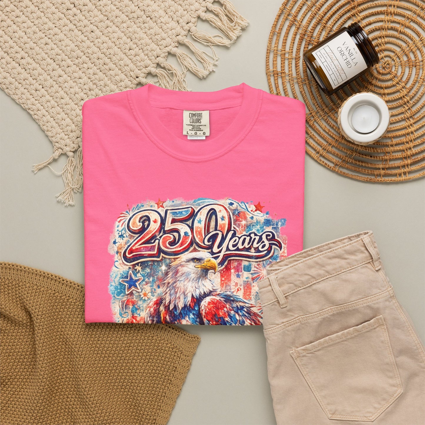 250 Years Eagle T-Shirt — Patriotic Anniversary Graphic Tee