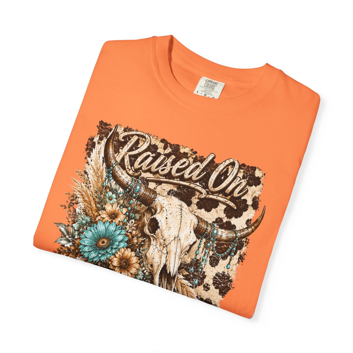 Raised On 90s Country T-Shirt — Vintage Cow Skull Western Tee