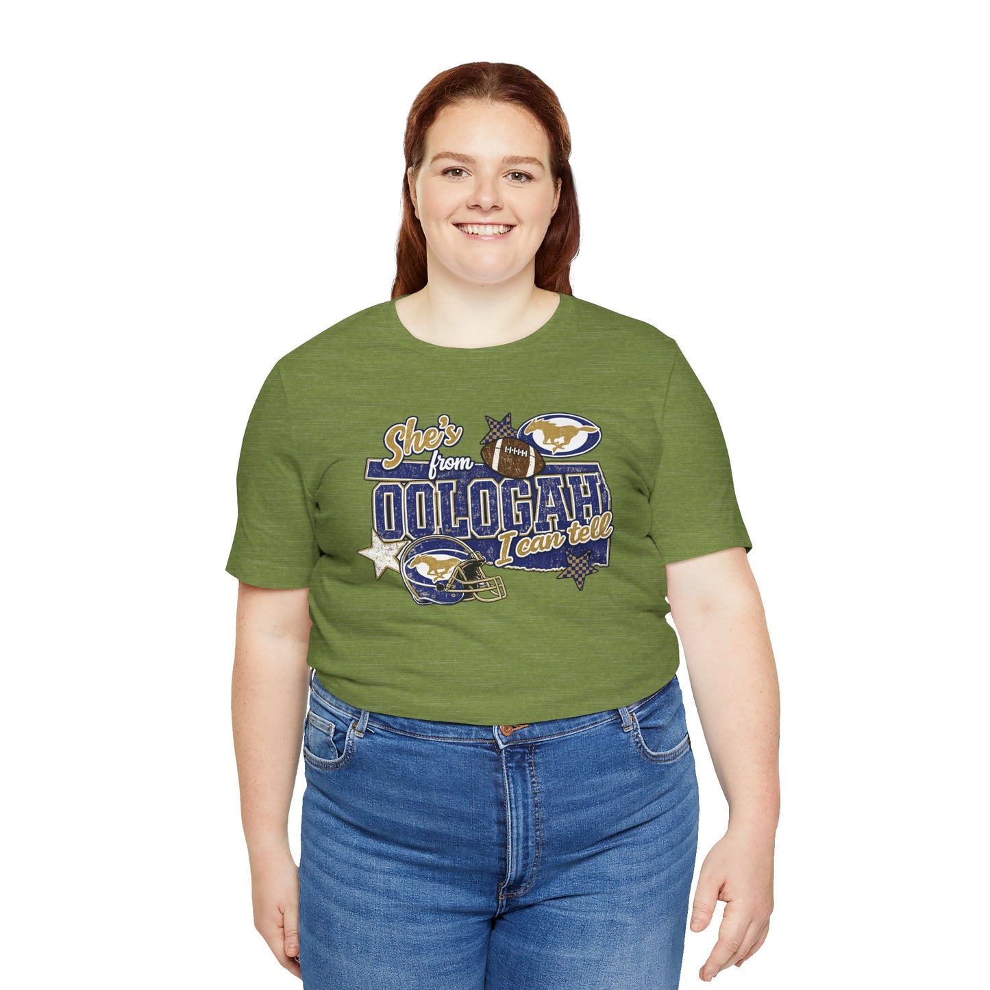 Oologah Team Tee — "Stay from Oologah Teamster" Vintage Football Graphic T-Shirt