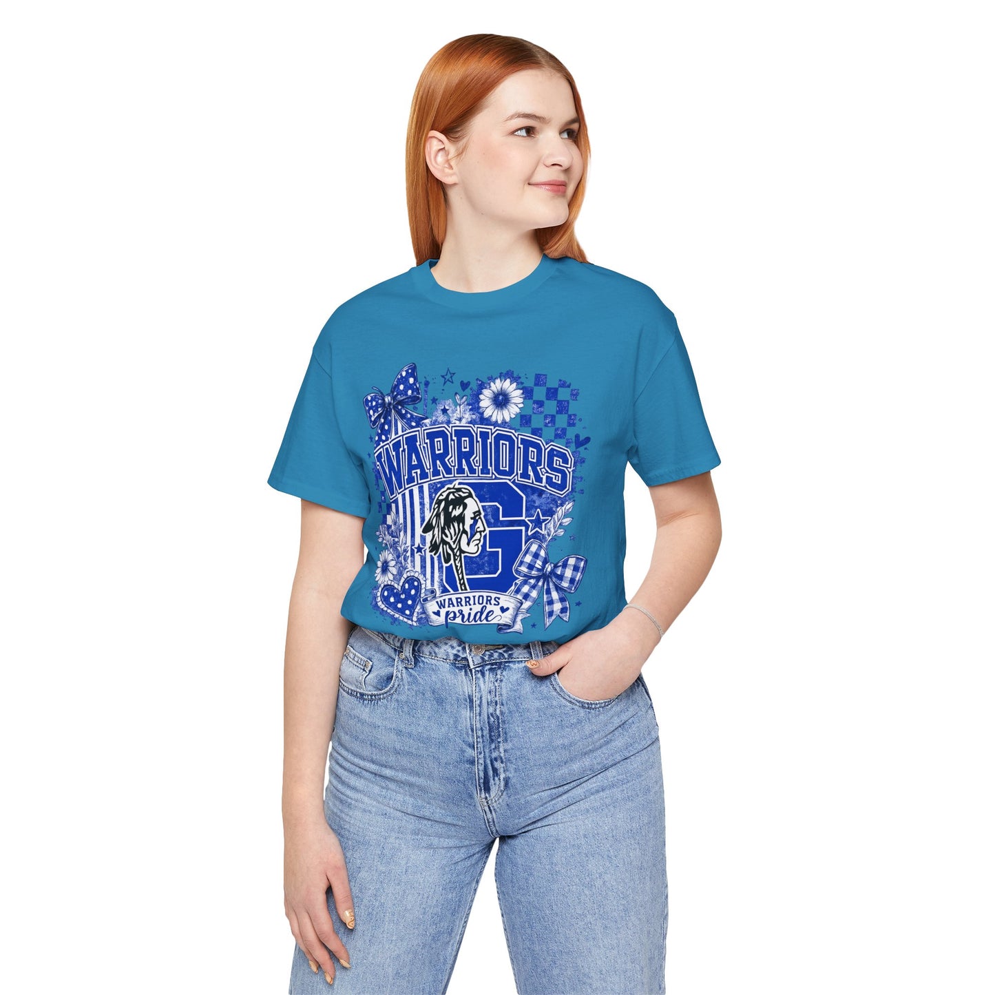 Warriors Pride Graphic Tee — School Spirit Warrior Mascot T-Shirt