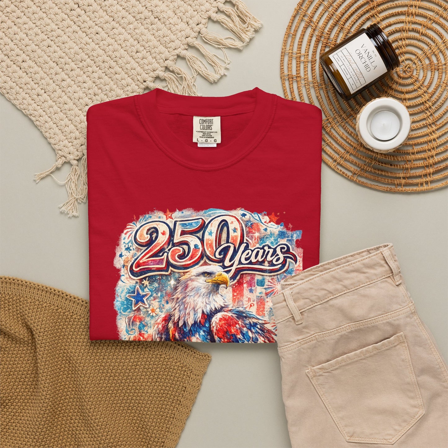 250 Years Eagle T-Shirt — Patriotic Anniversary Graphic Tee
