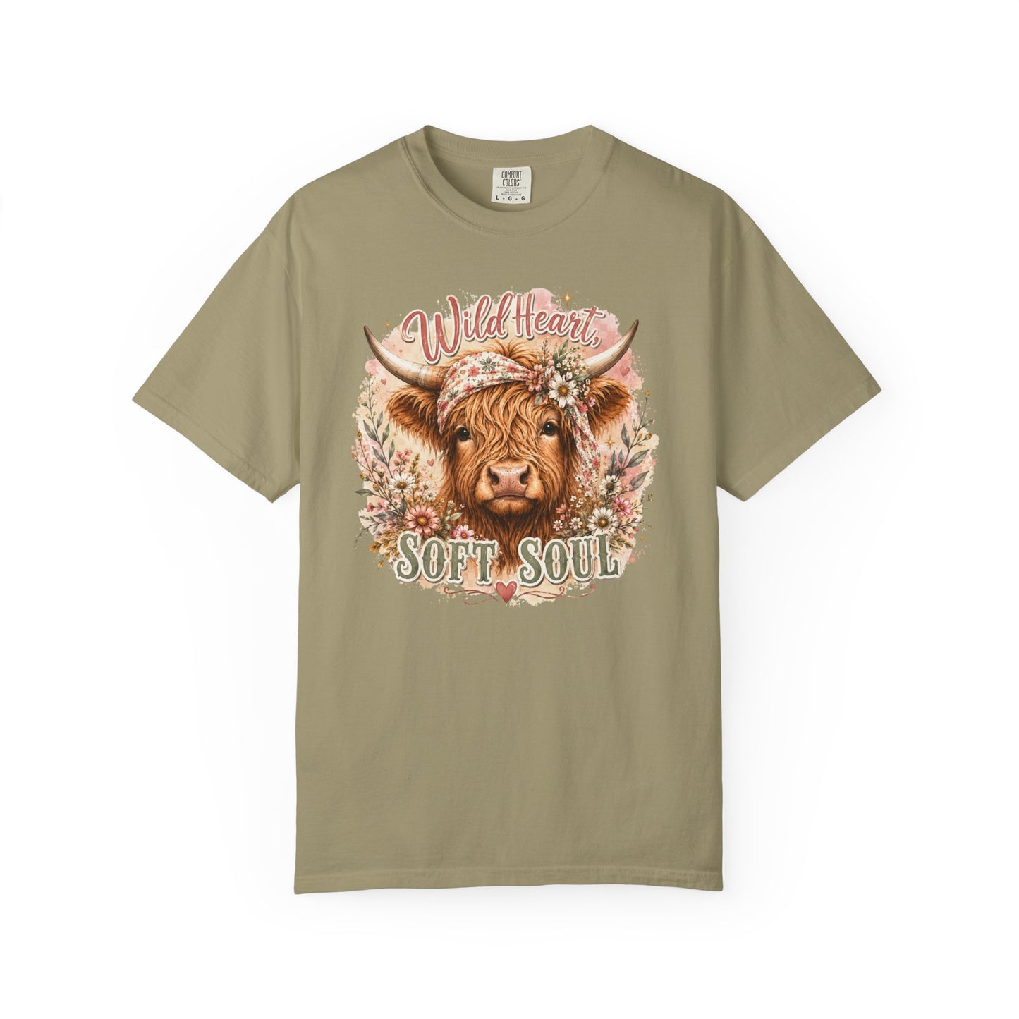 T-Shirt — “Wild Heart, Soft Soul” Highland Cow Graphic Tee