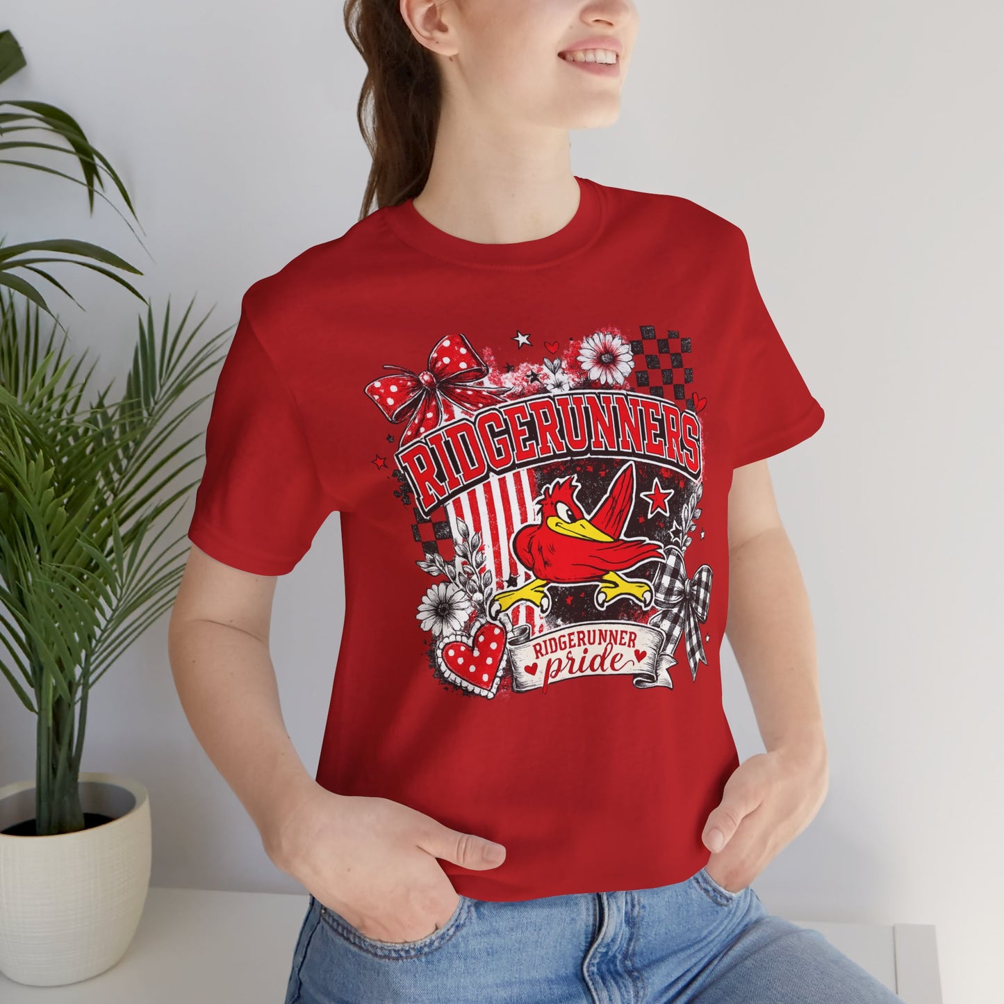 Ridgerunners Pride T-Shirt — School Mascot Red & Black Graphic Tee