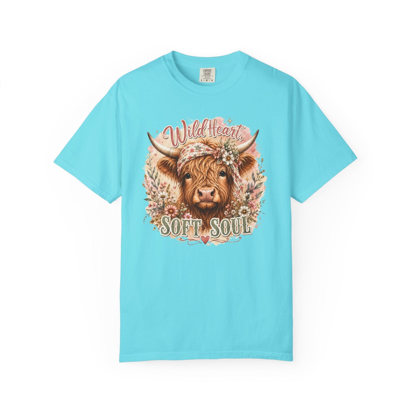 T-Shirt — “Wild Heart, Soft Soul” Highland Cow Graphic Tee