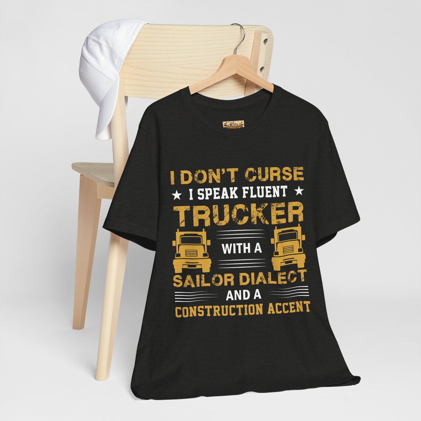 Trucker Humor T-Shirt — "I Don't Curse, I Speak Fluent Trucker" Graphic Tee
