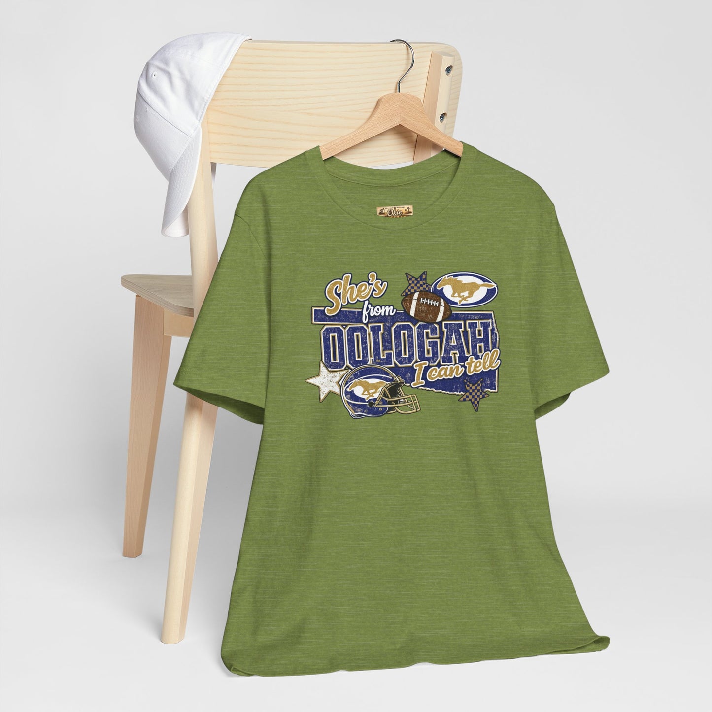 Oologah Team Tee — "Stay from Oologah Teamster" Vintage Football Graphic T-Shirt