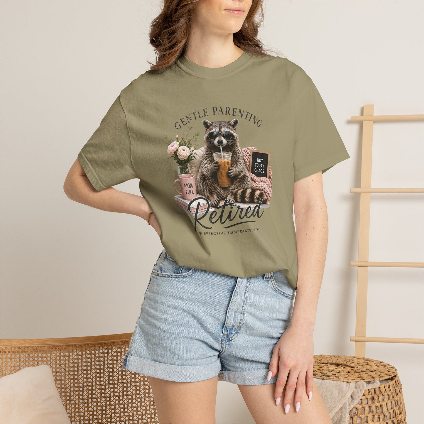 Retired Gentle Parenting Raccoon T-Shirt