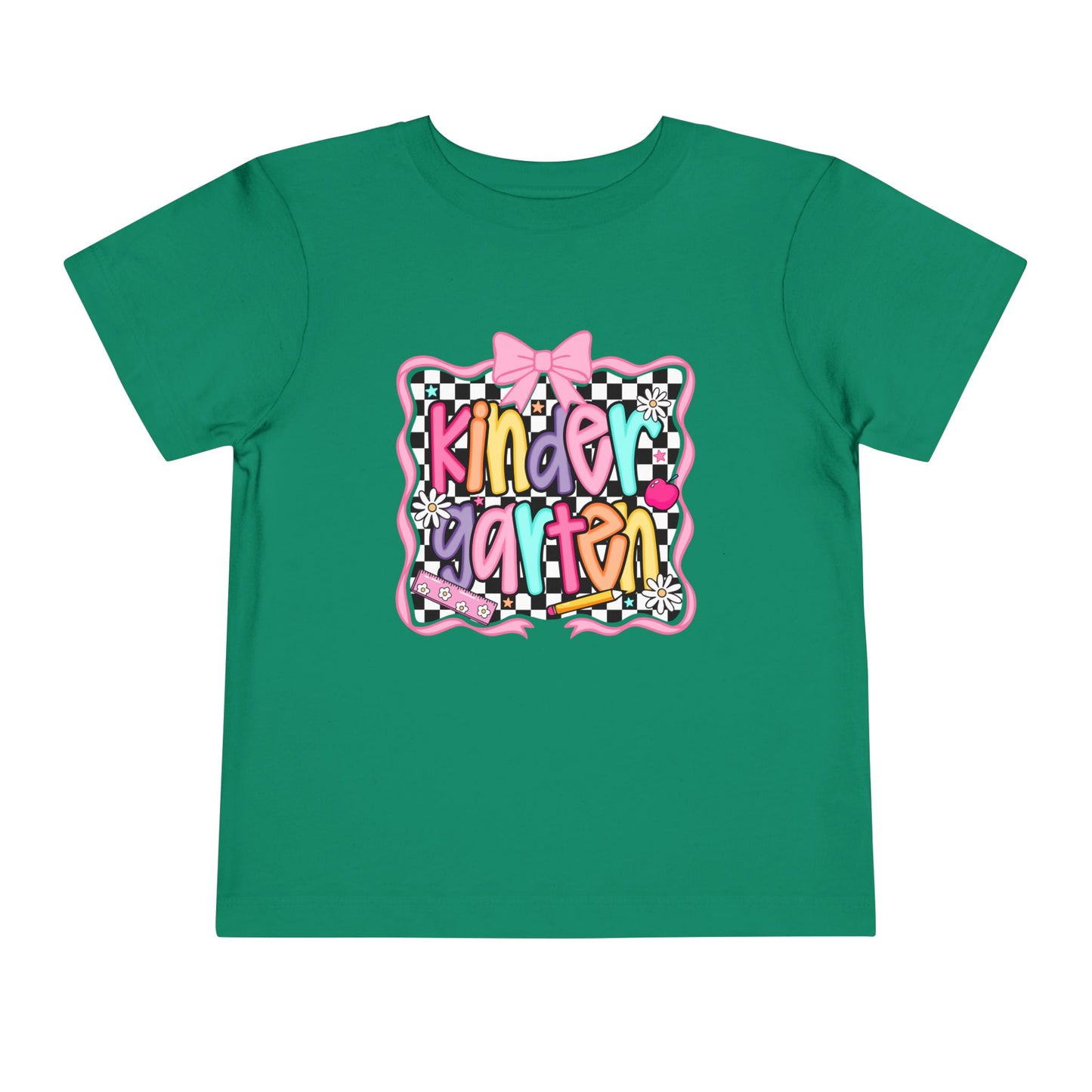 Kindergarten Toddler Tee — Colorful 'kinder' Back to School Shirt